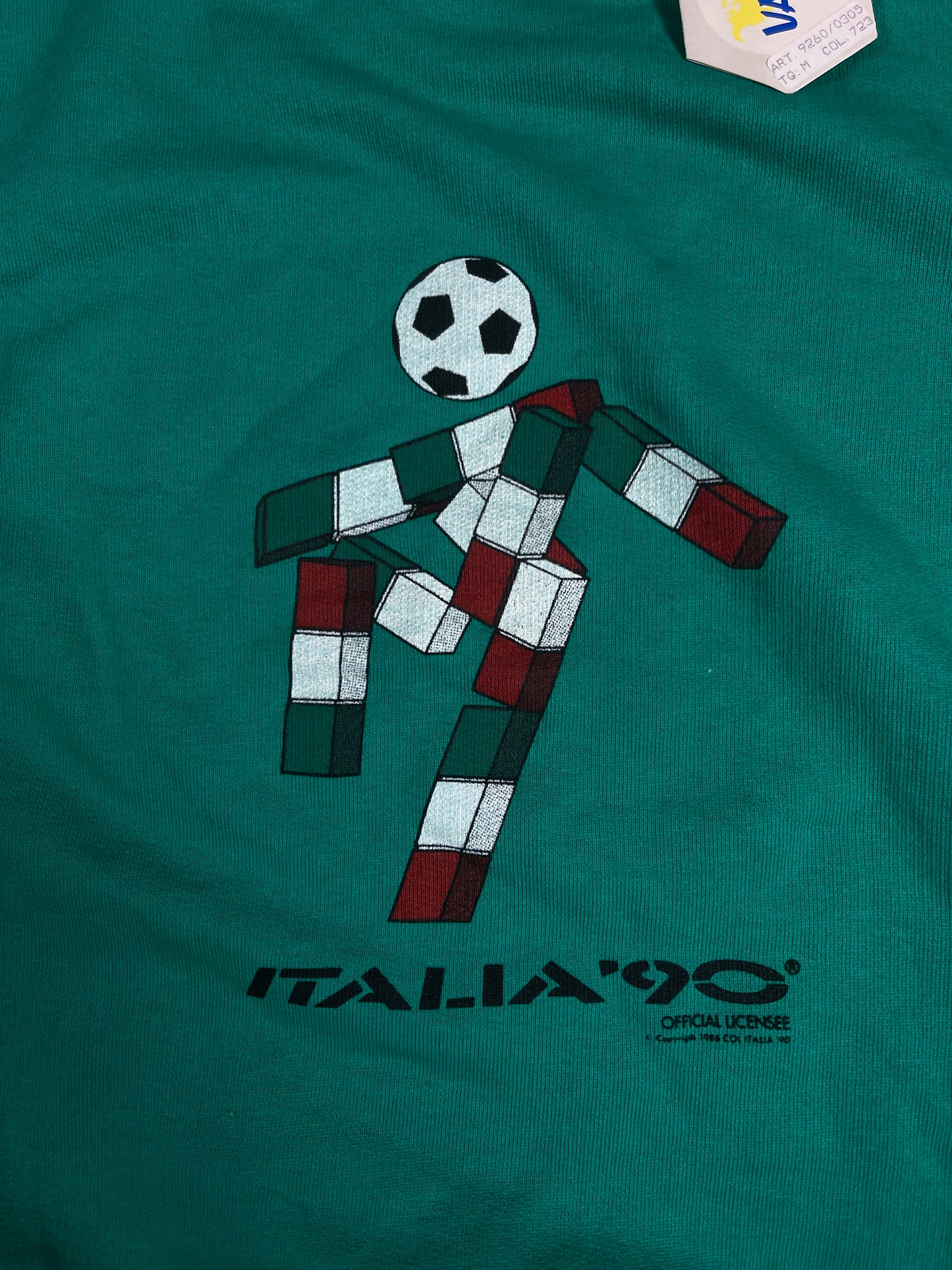 Vintage Italia 90 Coppa Del Mondo World Cup 1990 Vagabond Made in Italy Green Size S-M