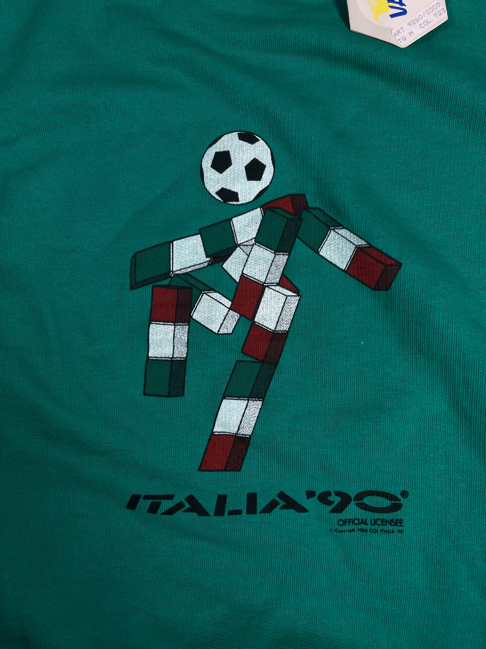 Vintage Italia 90 Coppa Del Mondo World Cup 1990 Vagabond Made in Italy Green Size S-M