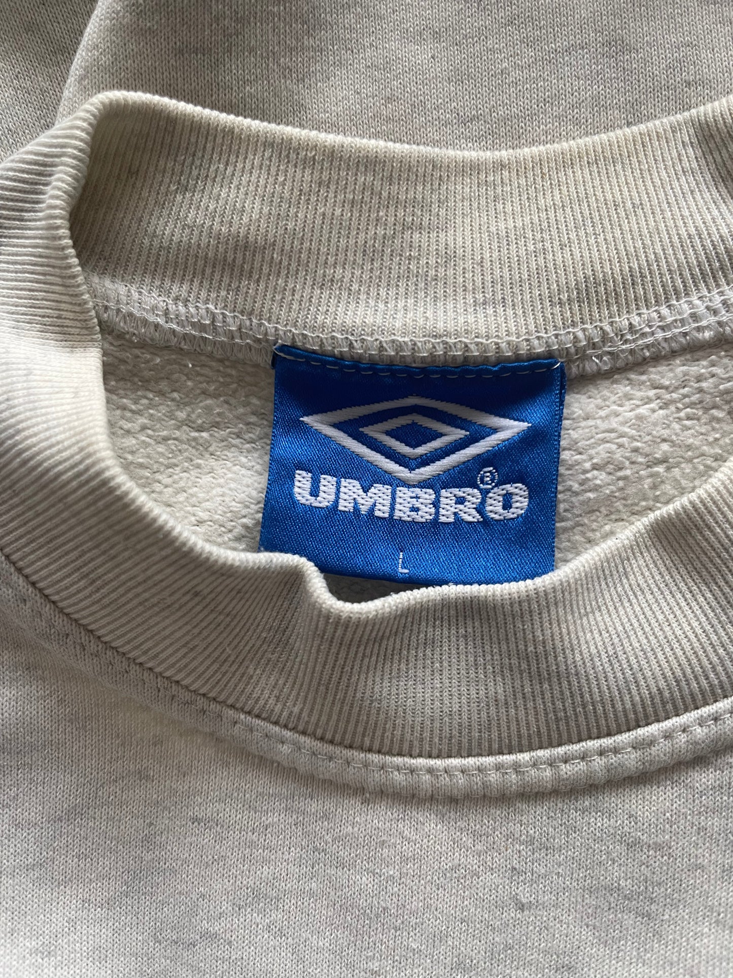 Vintage Manchester United Umbro 1993 - 1994 Sweatshirt Crew Neck Sweat Top Grey Size L