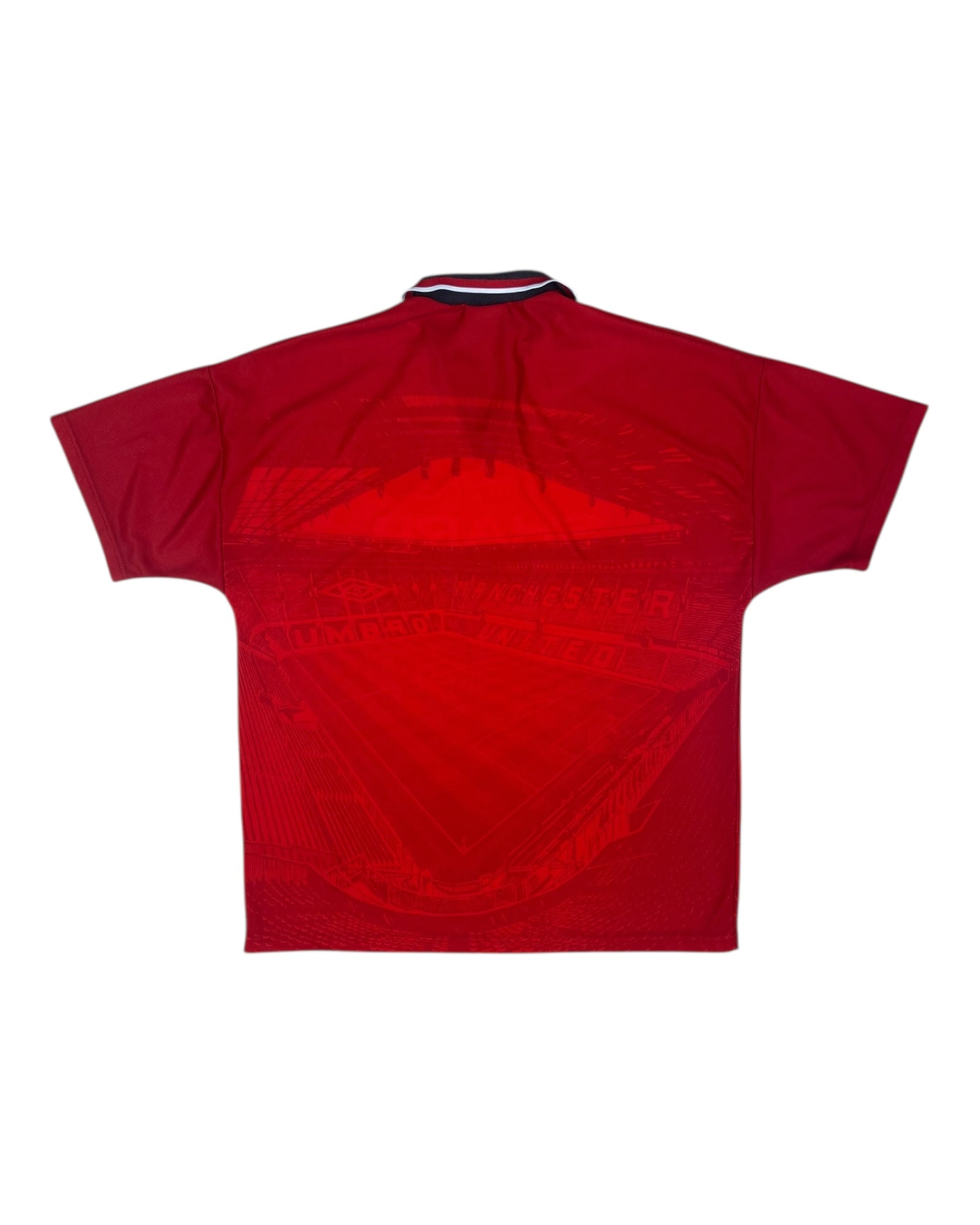 Vintage Manchester United Umbro 1994 - 1996 Home Football Shirt Sharp Red Size XL