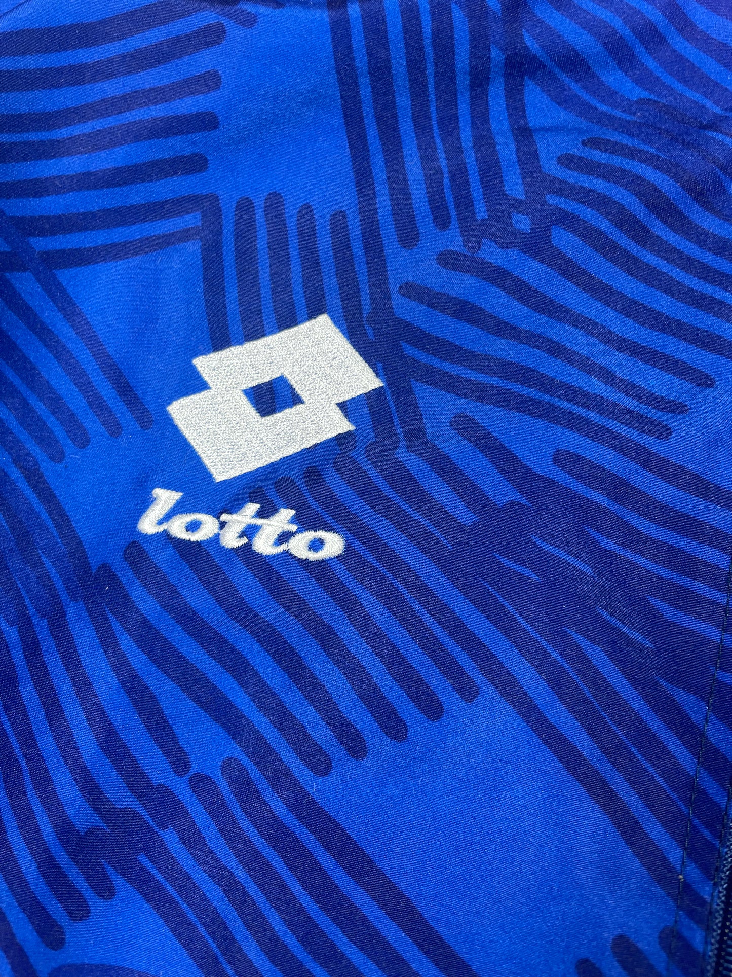 Vintage Netherlands KNVB Lotto 1992 - 1994 Jacket Shell Size L Blue White Red