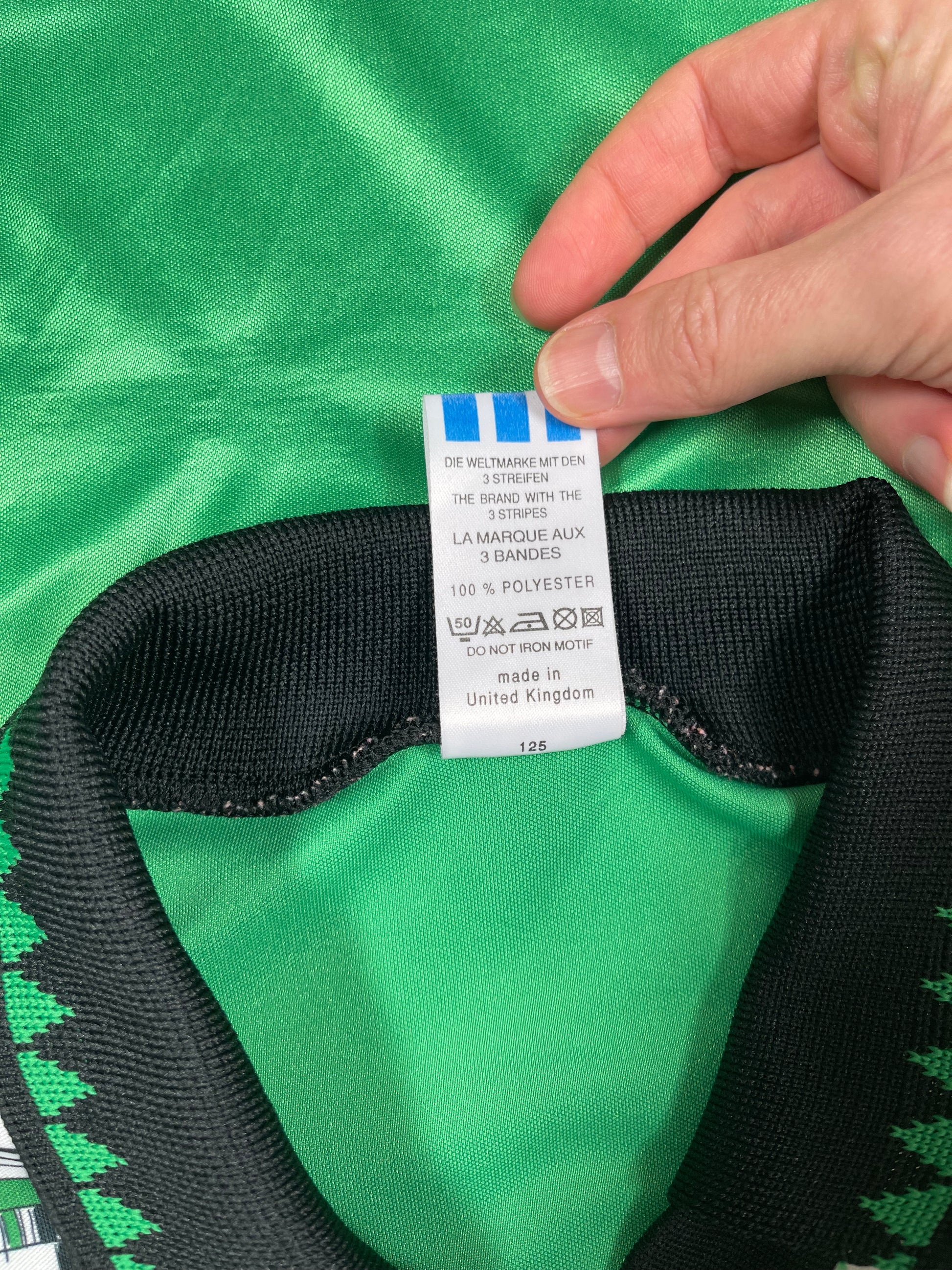 Vintage Nigeria Adidas 1994 - 1996 Home Football Shirt Green Size XL Made in UK World Cup 1994 USA