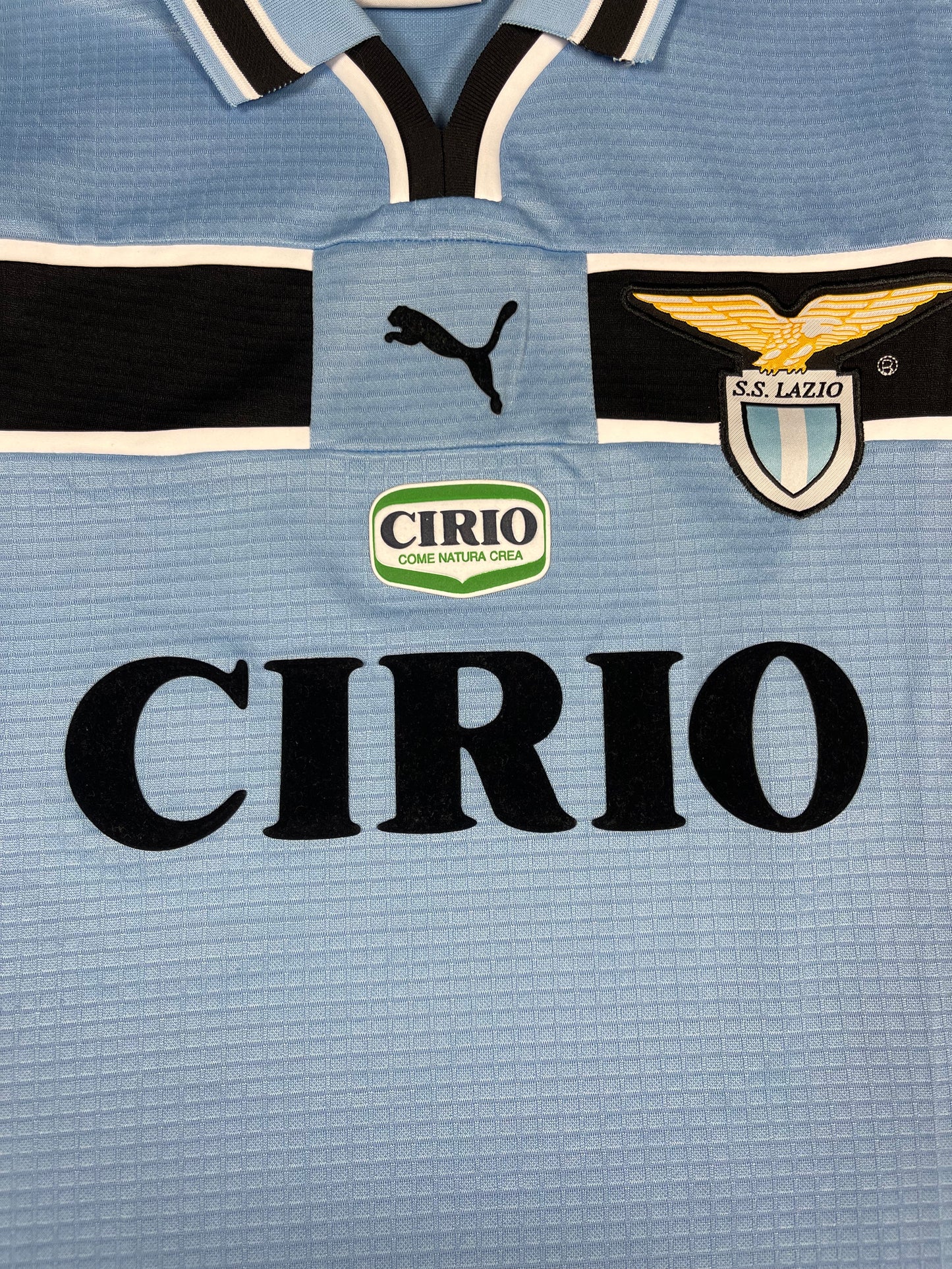 Vintage SS Lazio Roma 1998 1999 2000 Puma Home Football Shirt Size M Cirio Blue