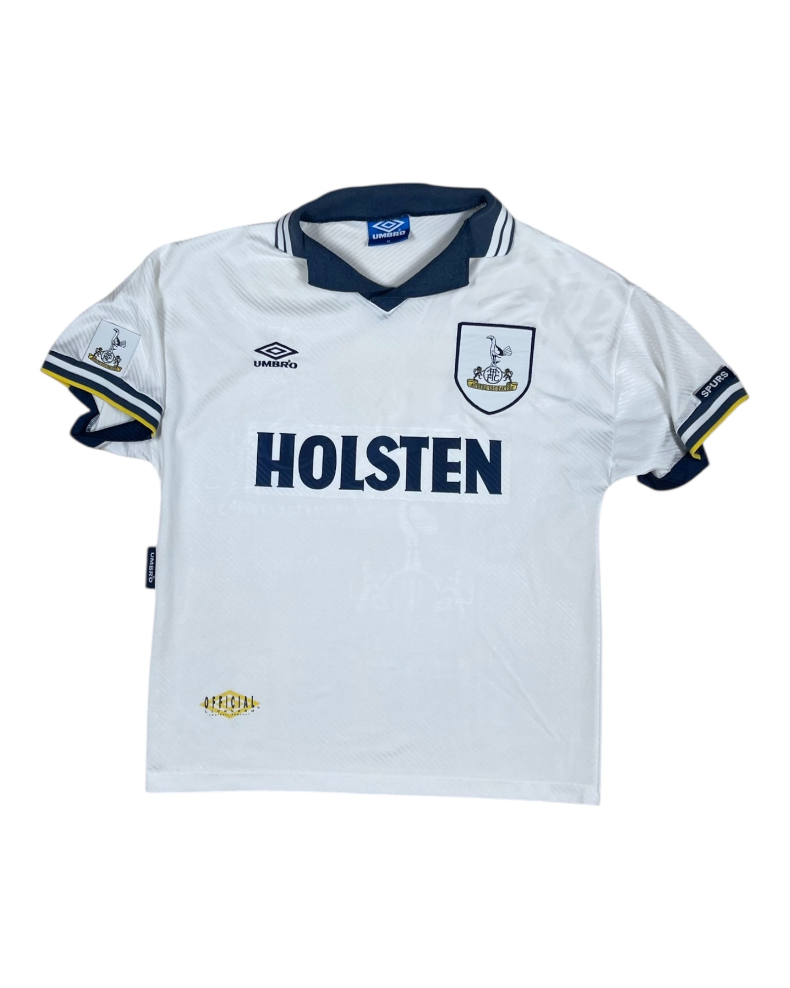 Vintage Tottenham Hotspur Spurs Umbro 1993 - 1995 Home Football Shirt Size M White Holsten