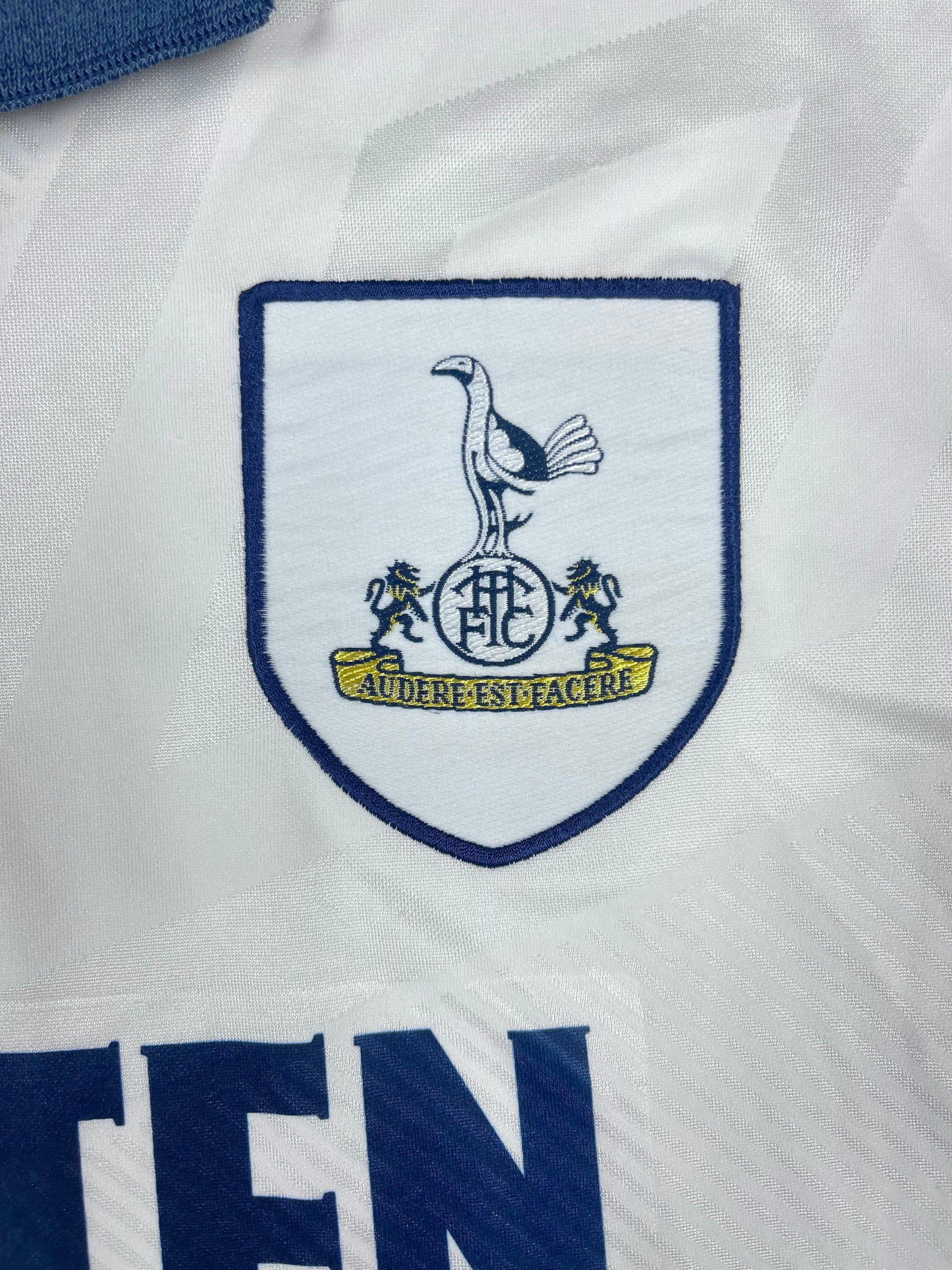 Vintage Tottenham Hotspur Spurs Umbro 1993 - 1995 Home Football Shirt Size M White Holsten