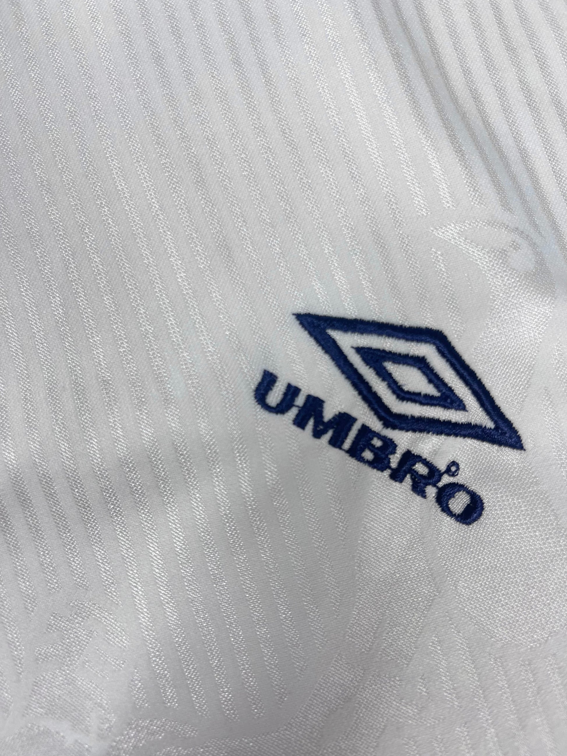 Vintage Tottenham Hotspur Spurs Umbro 1993 - 1995 Home Football Shirt Size M White Holsten