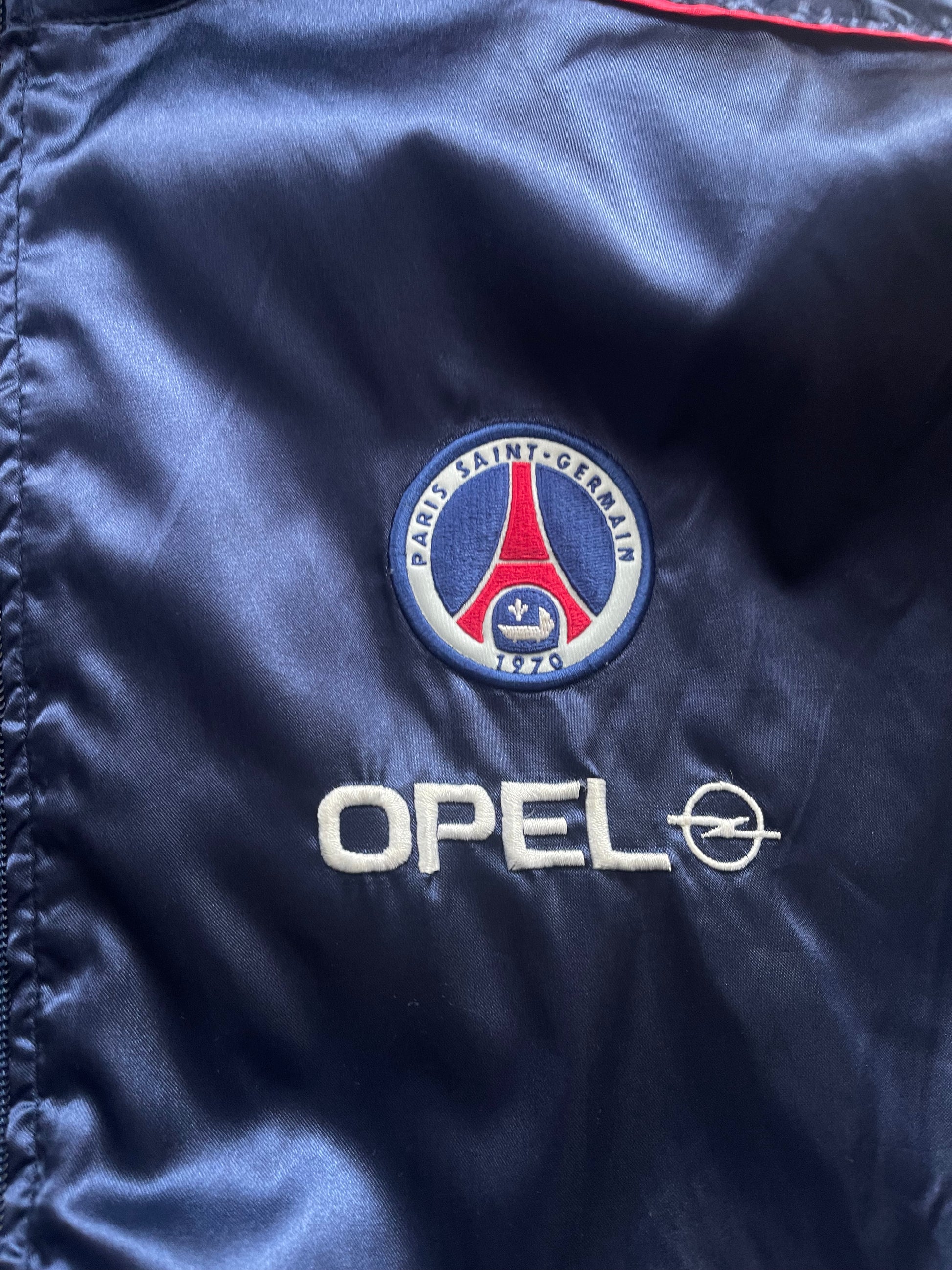 Vintage Y2K PSG Paris Saint Germain Nike Team 2001 - 2002 Track Hooded Jacket Shiny Size L