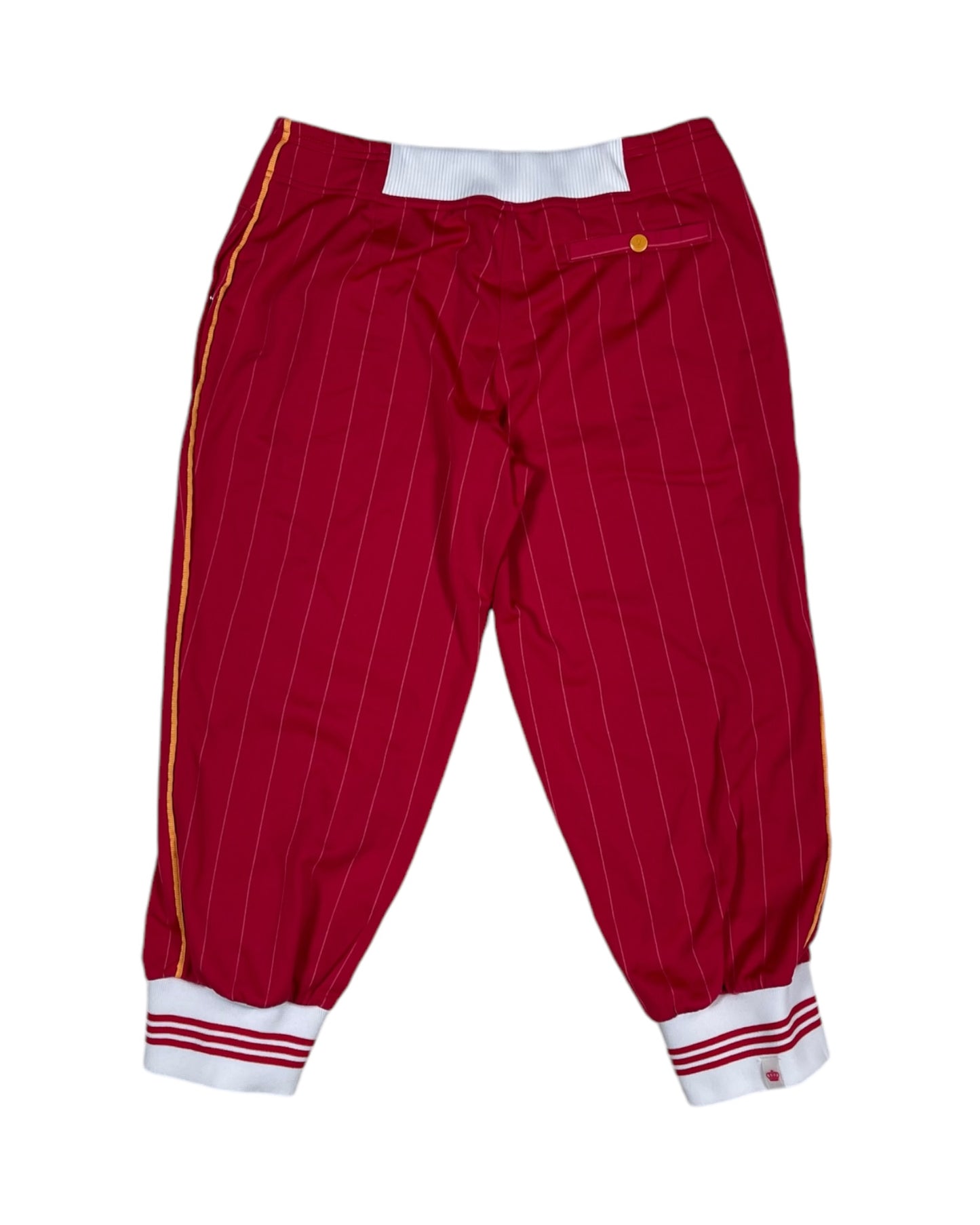 Y2K Adidas Missy Elliott Respect Me Low Waist Track Pants Red Stripes Size S - M 3/4 Length Pants 2006