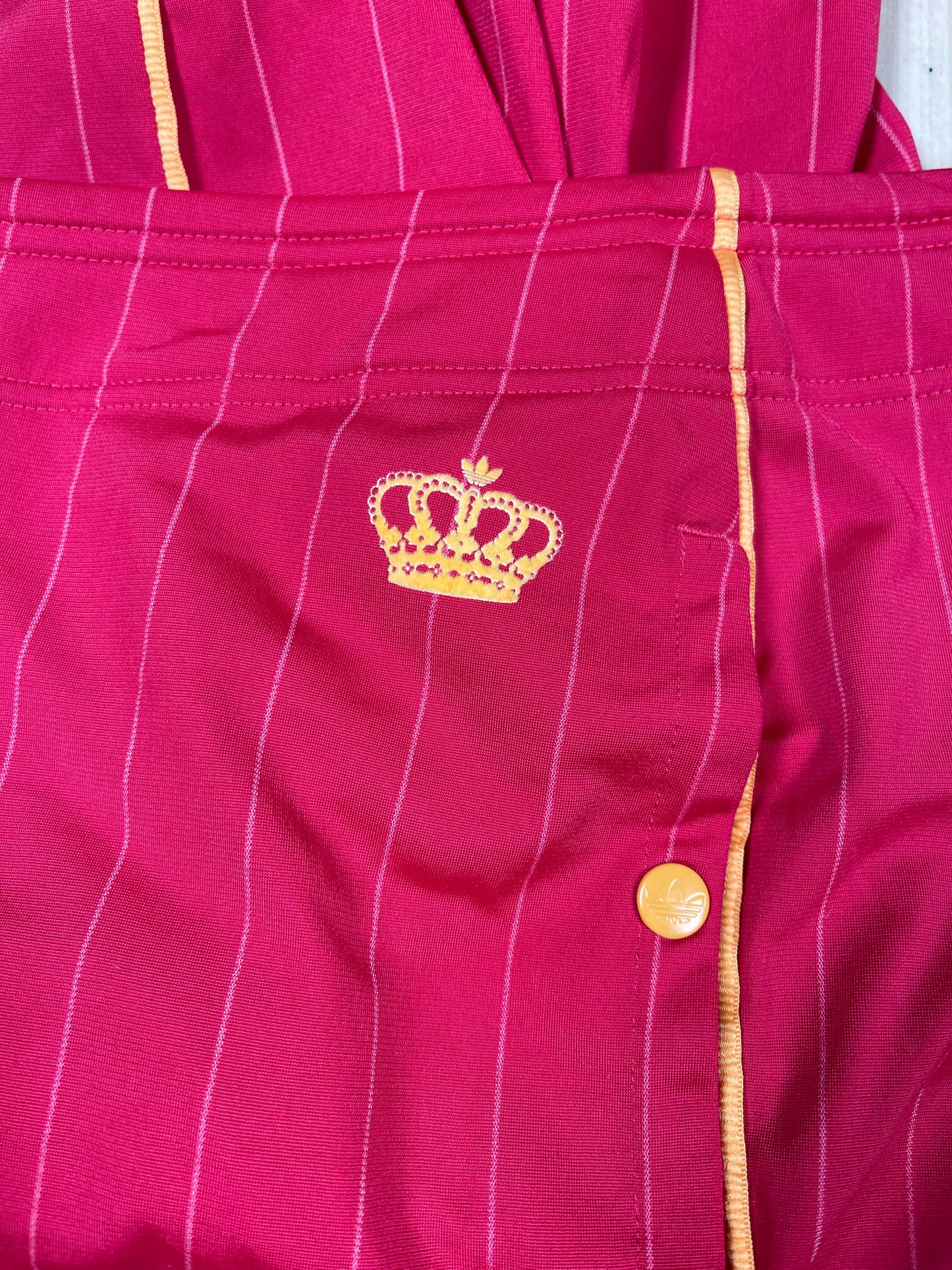 Y2K Adidas Missy Elliott Respect Me Low Waist Track Pants Red Stripes Size S - M 3/4 Length Pants 2006