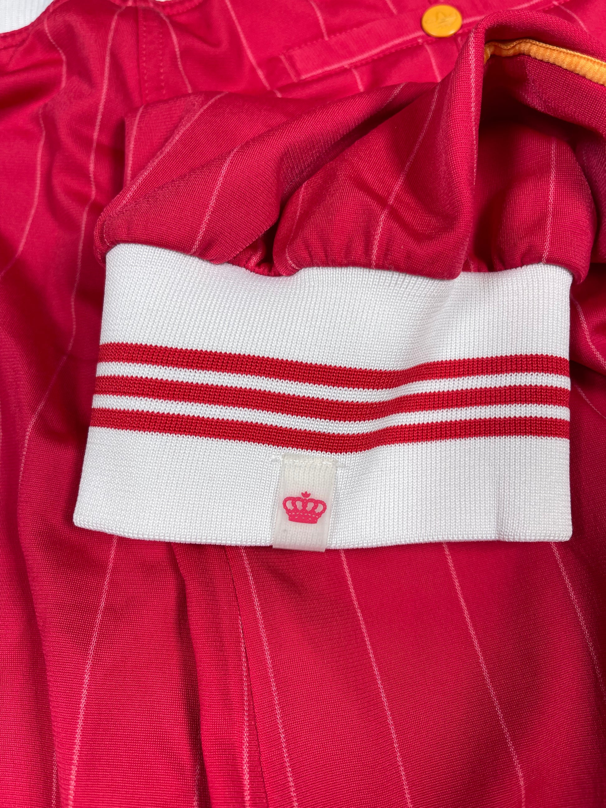 Y2K Adidas Missy Elliott Respect Me Low Waist Track Pants Red Stripes Size S - M 3/4 Length Pants 2006