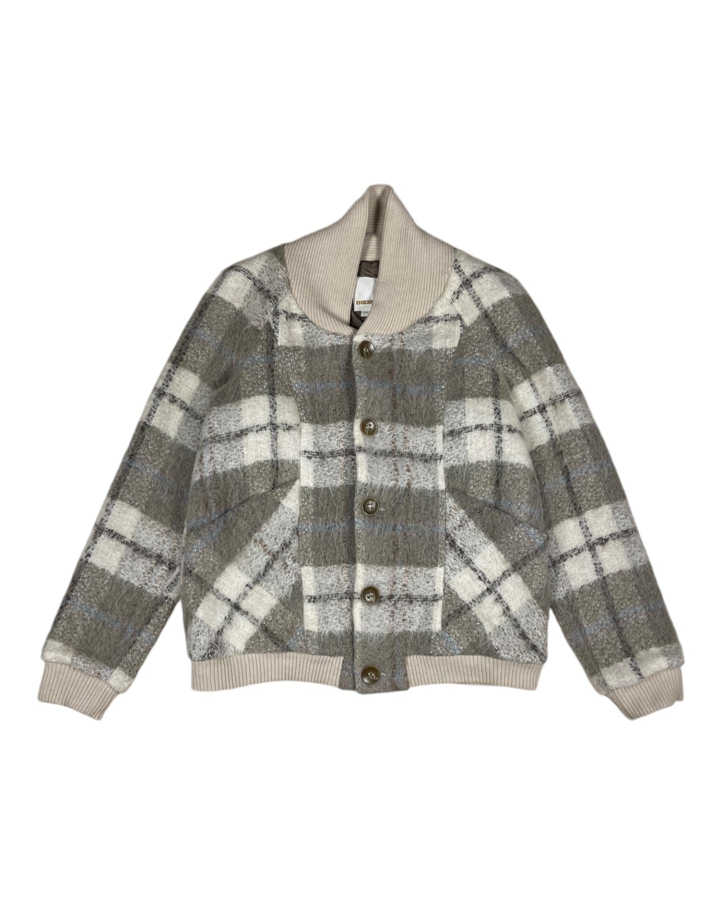 Y2K Diesel Jacket / Cardigan Made in Italy Size S Sample Wool Alpaca Polyester Acrylic