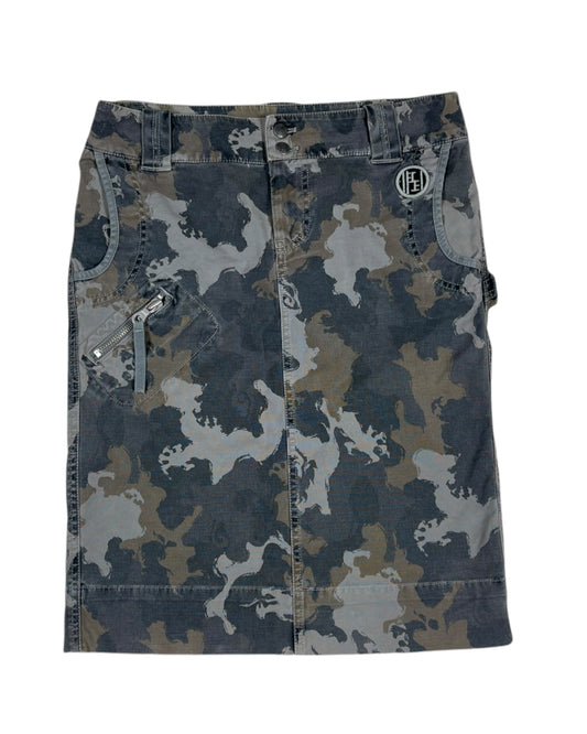 Y2K Diesel Skirt Low Waist Camouflage Army Size M 29