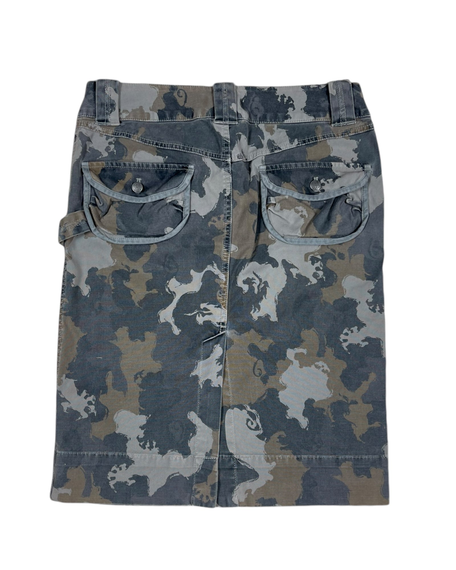 Y2K Diesel Skirt Low Waist Camouflage Army Size M 29