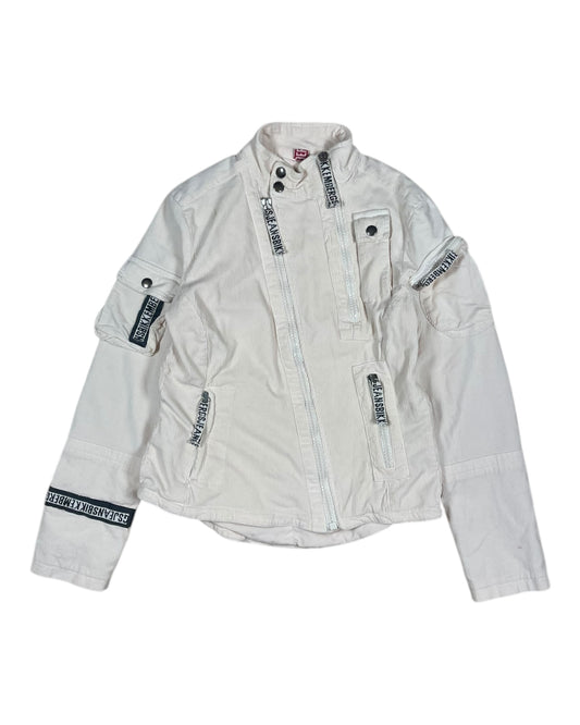 Y2K Dirk Bikkembergs Corduroy Slim Fit Jacket Beige Size M Made in Italy