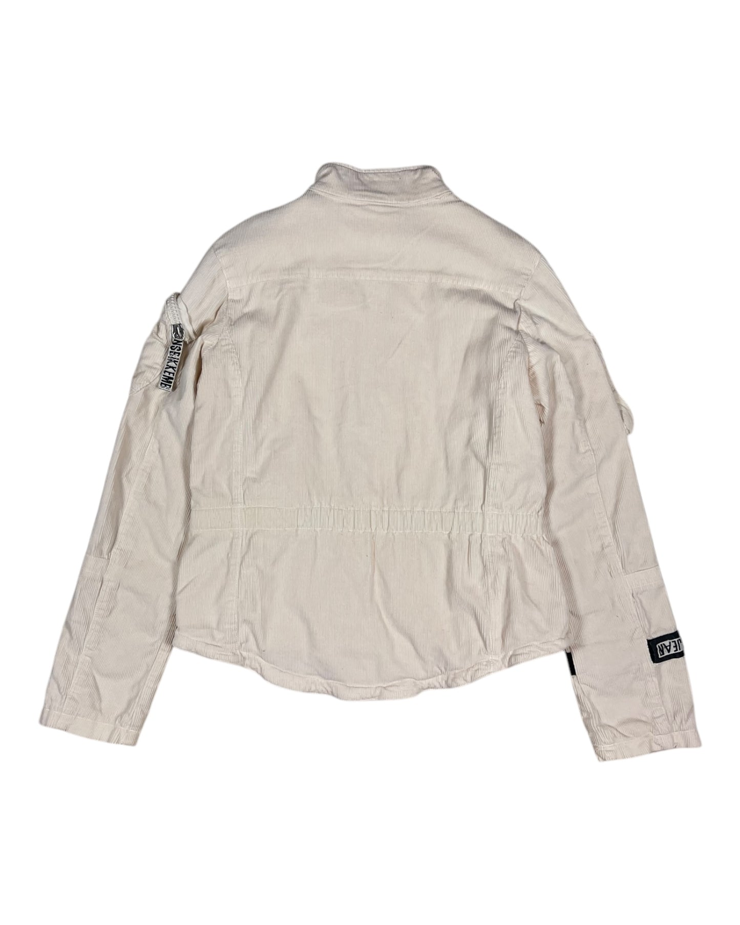 Y2K Dirk Bikkembergs Corduroy Slim Fit Jacket Beige Size M Made in Italy
