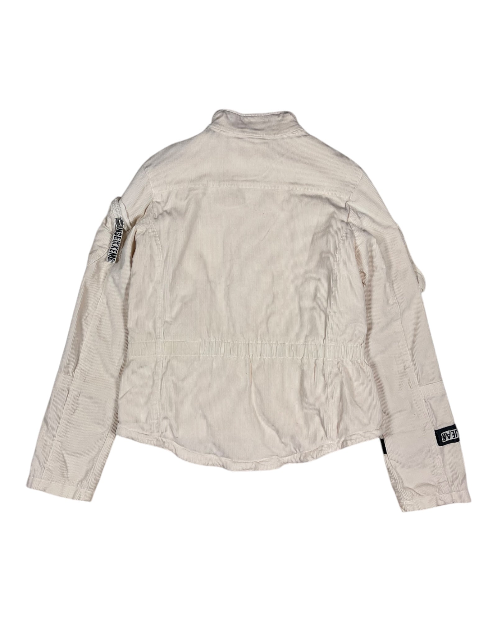 Y2K Dirk Bikkembergs Corduroy Slim Fit Jacket Beige Size M Made in Italy