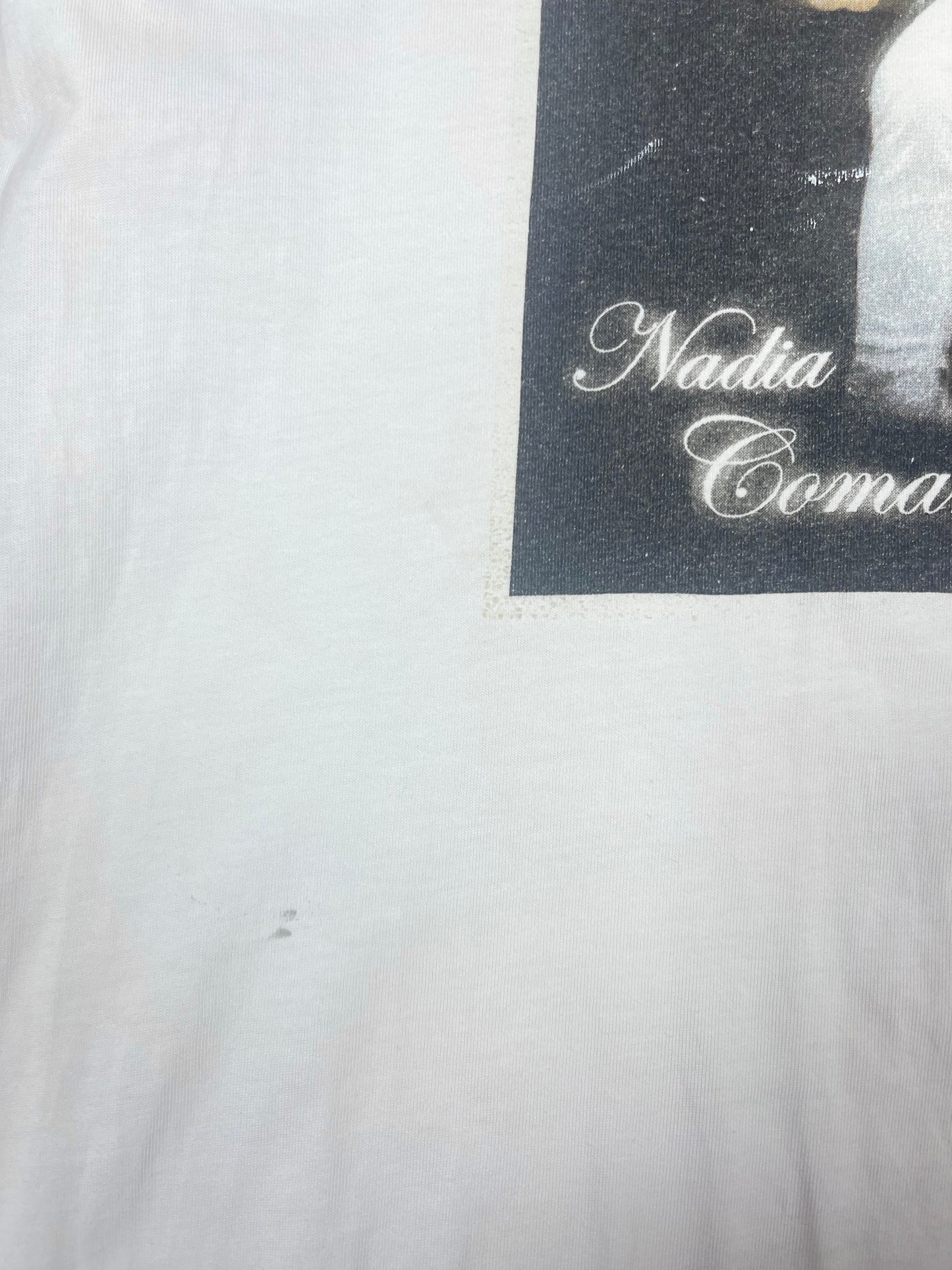 Y2K Nadia Comaneci Perfect Ten Olympics Adidas Originals T-Shirt White