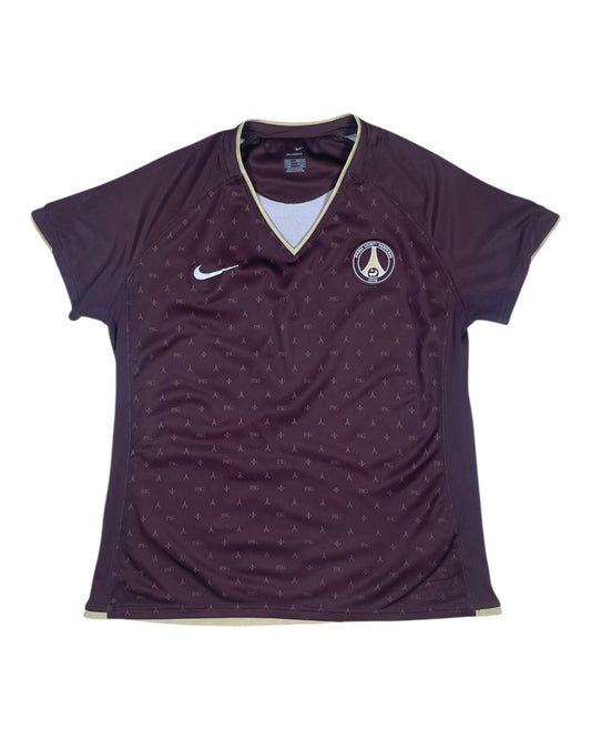 Y2K PSG Paris Saint Germain Nike Sphere Dry 'Louis Vuitton' 2006 - 2007 'Chocolate' Away Women Football Shirt Size XL