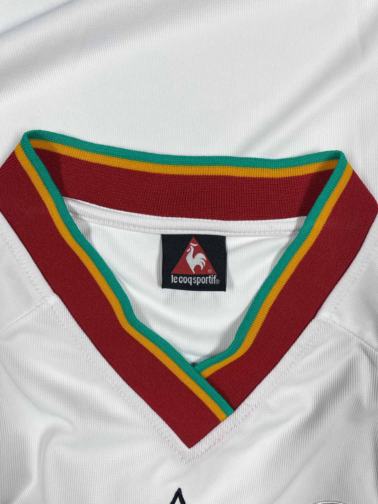 Y2K Senegal Le coq Sportif 2002 - 2003 - 2004 Home Football Shirt Size XL White World Cup 2002 Japan South Korea