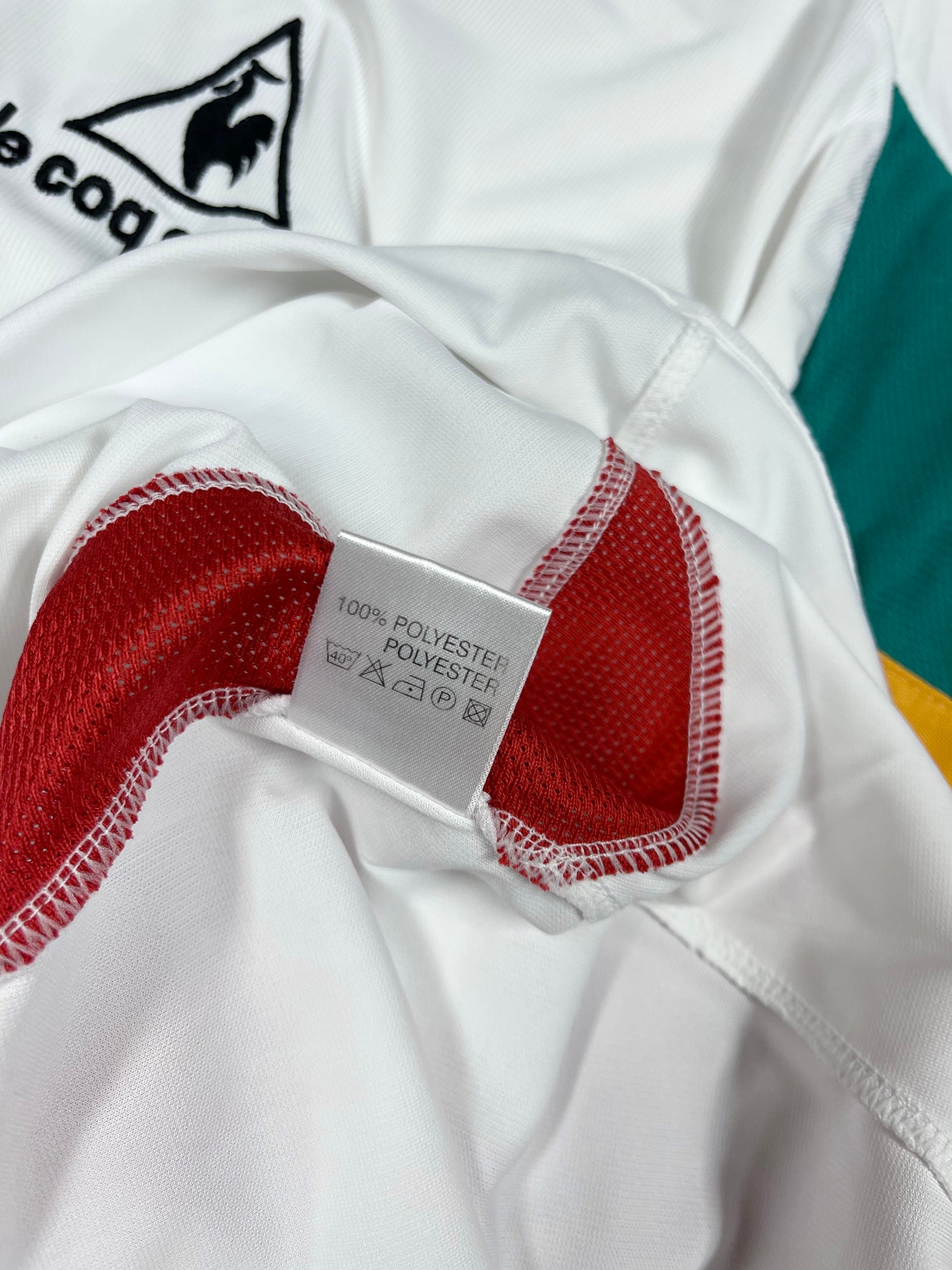 Y2K Senegal Le coq Sportif 2002 - 2003 - 2004 Home Football Shirt Size XL White World Cup 2002 Japan South Korea