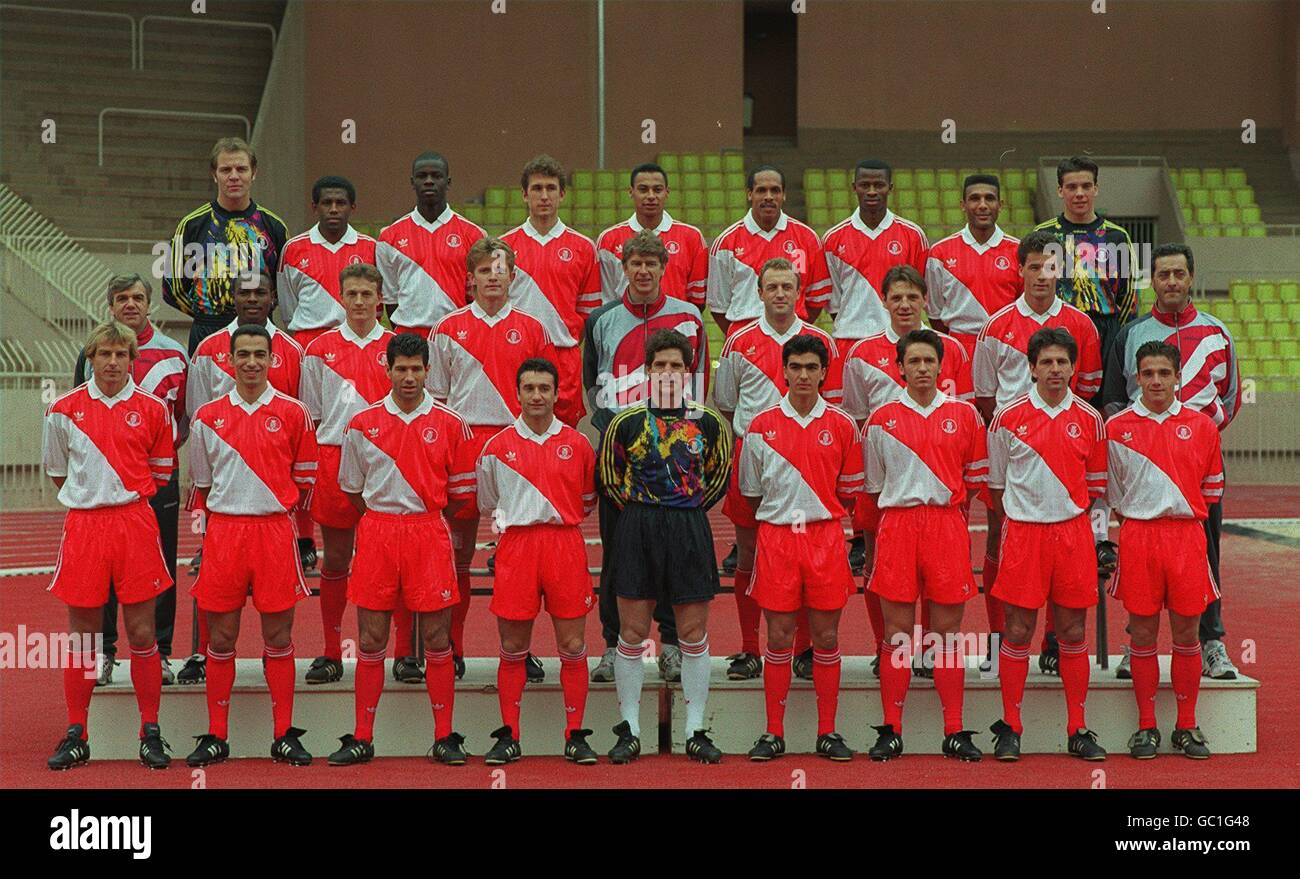 AS Monaco Adidas 1992 - 1993 Goalkeeper Football Shirt Template Size M Abstract Colorful Pattern