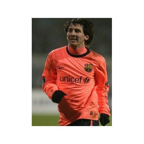 Authentic New FC Barcelona Nike Home Player's Issue / Edition Away Football Shirt 2009-2010 BNWT Deadstock Size M Unicef Short Sleeve Bright Mango Neon Sunset