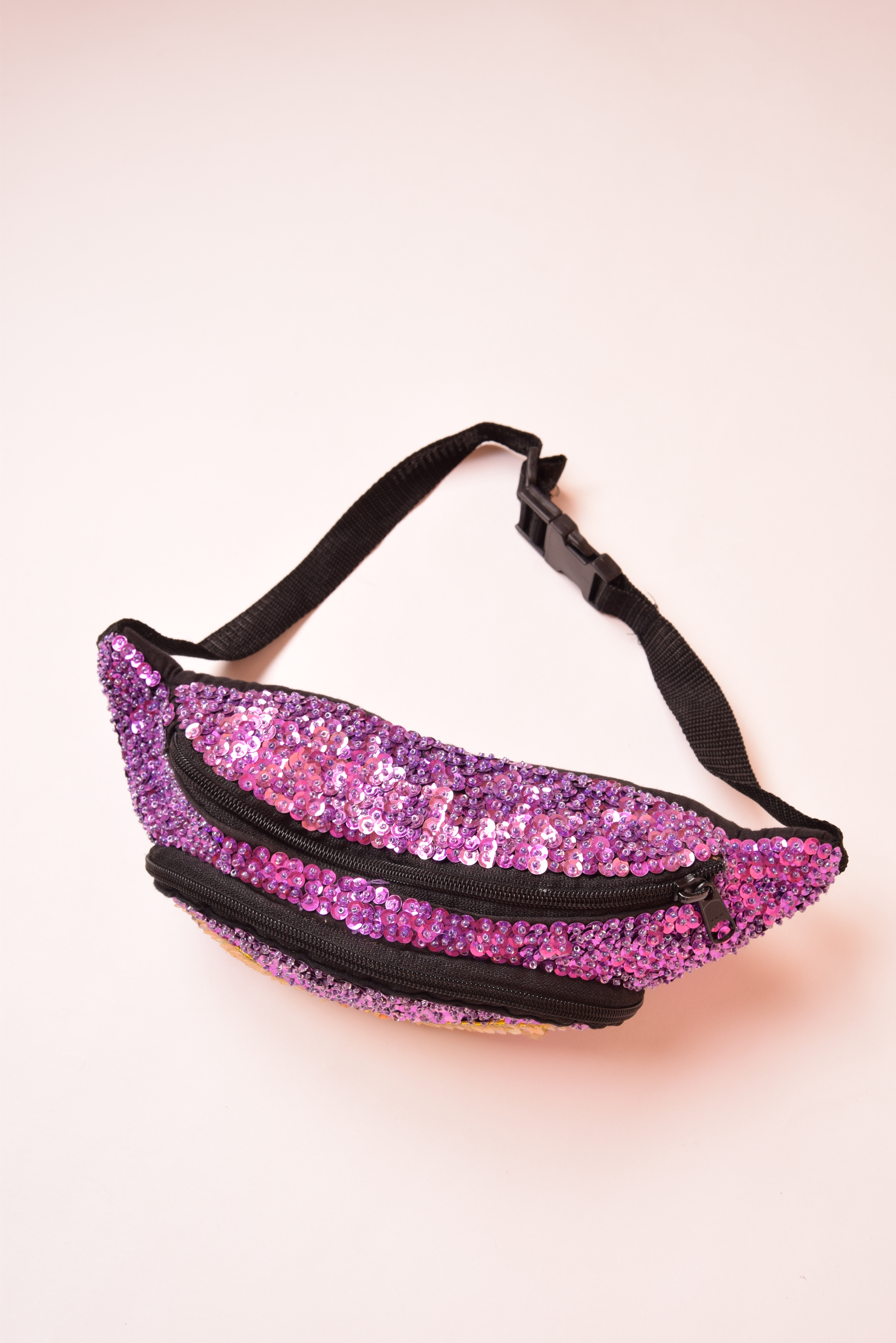 Fanny Pack / Bum Bag with Rhinestones Wings Two Pockets