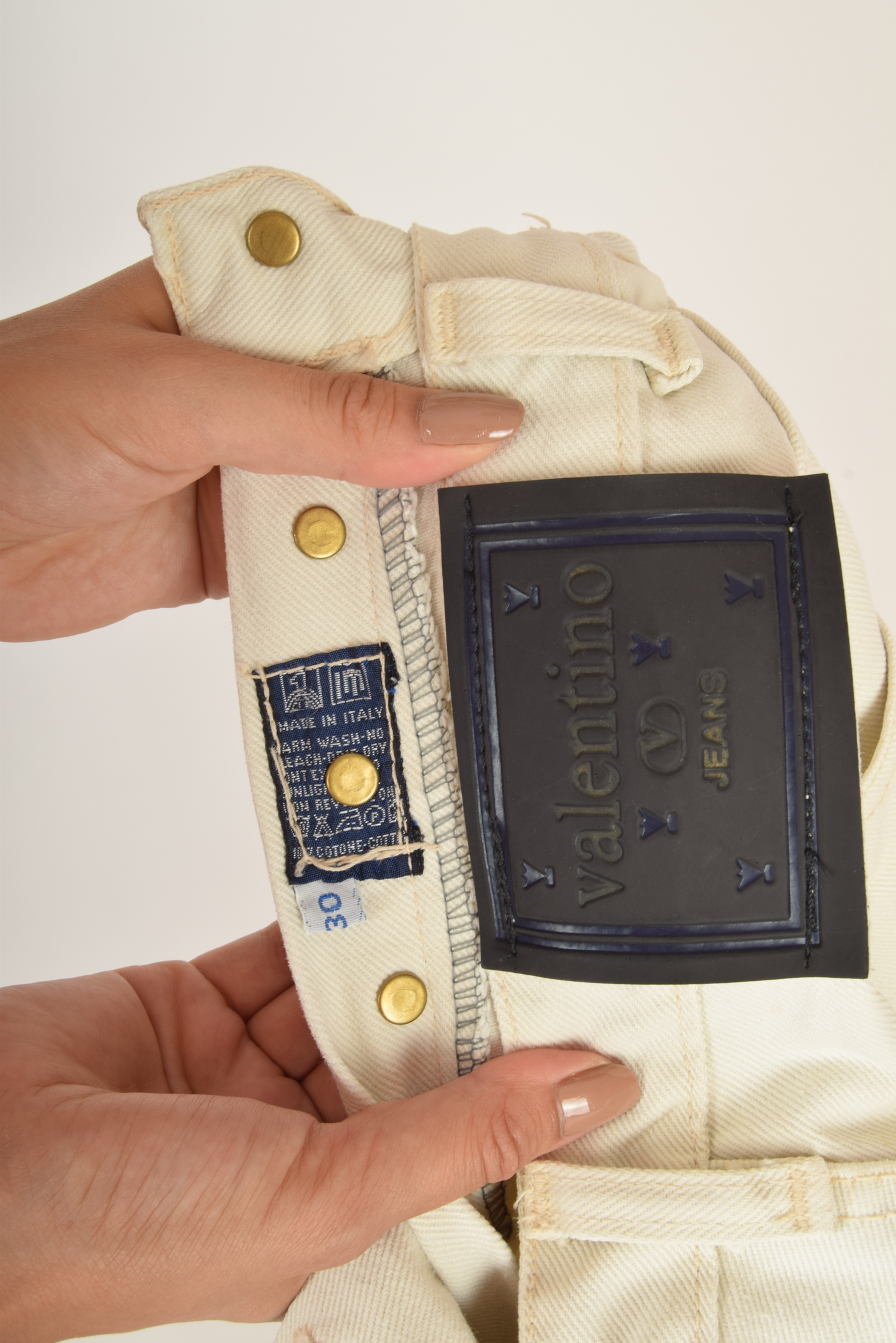 Vintage Valentino Jeans White Made in Italy