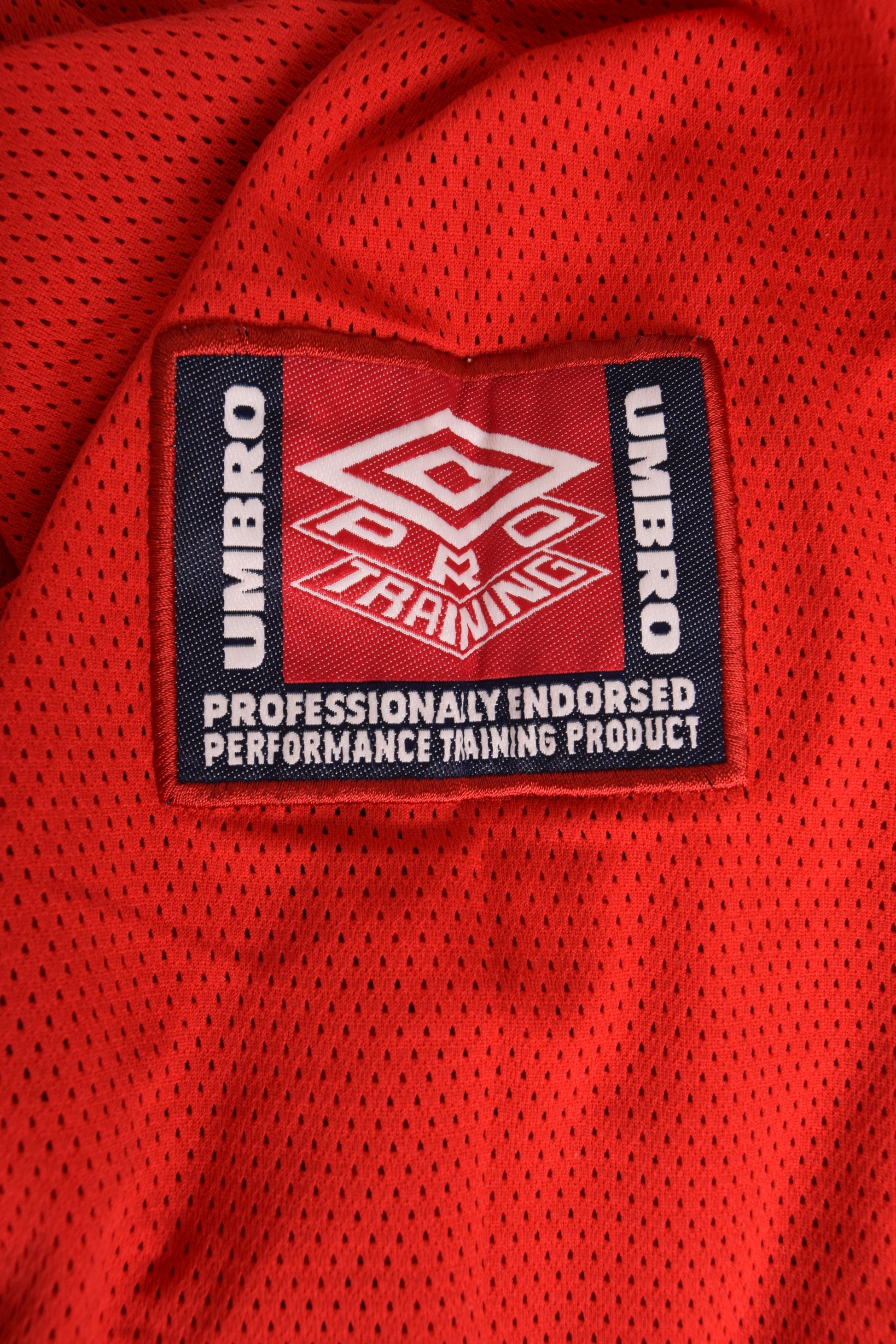 Vintage Umbro Pro Training Football Shirt Red Size XXL