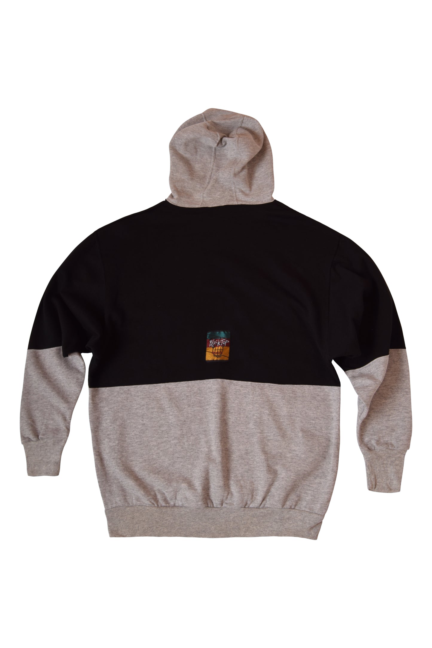 Vintage Reebok BlackTop Basketball Hoodie Sweatshirt Size XL Black Grey