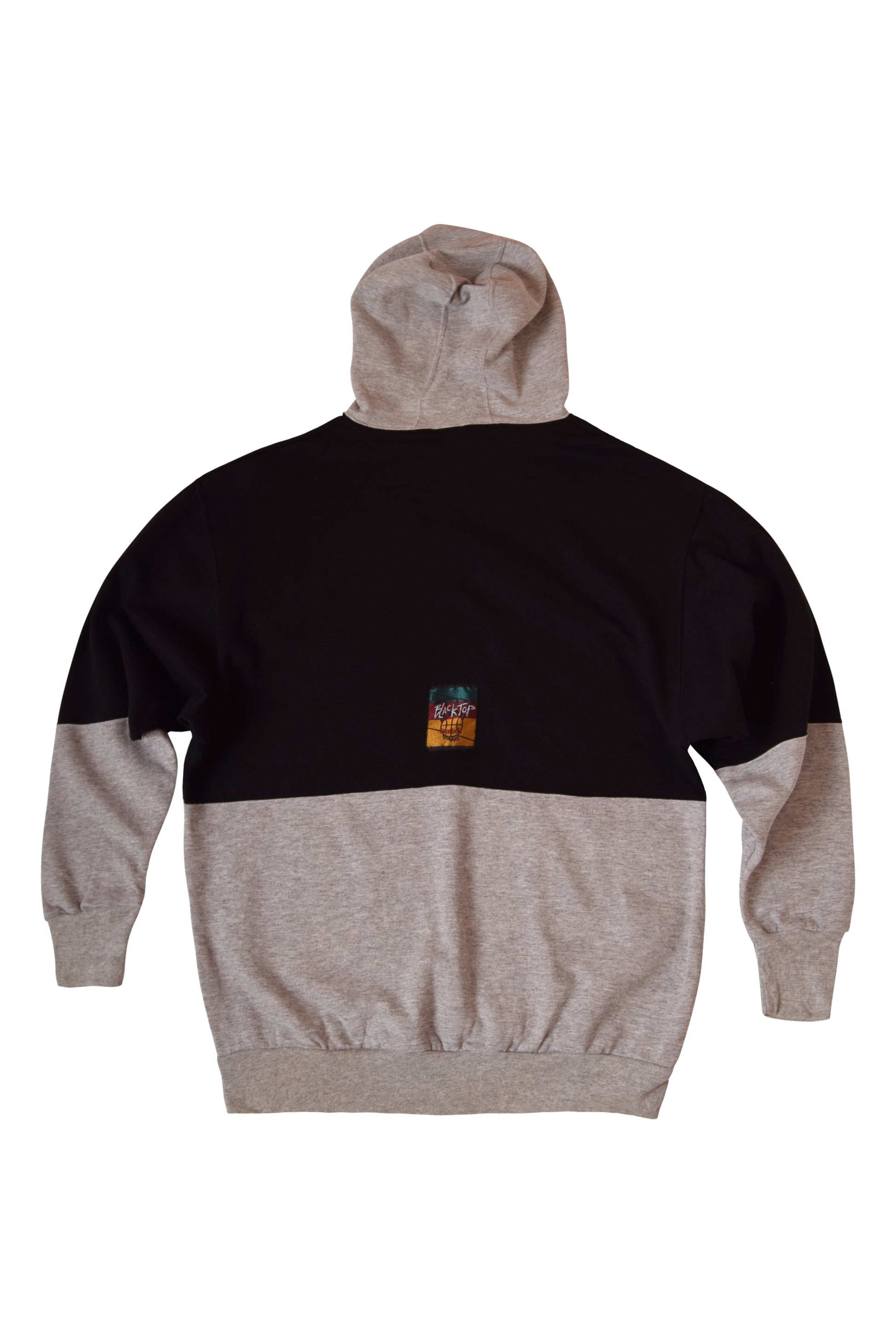 Vintage Reebok BlackTop Basketball Hoodie Sweatshirt Size XL Black Grey