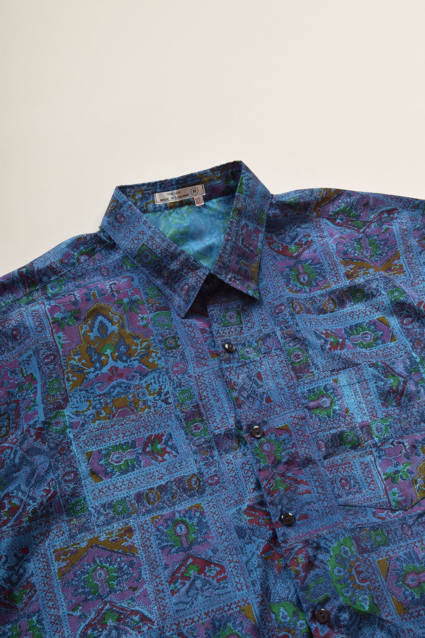 Vintage Shirt Festival Thai Silk Size XL