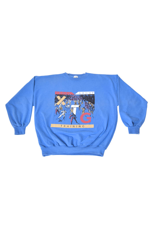 Vintage Puma Crew Neck Sweatshirt Cross Group Training XTG Size L Blue
