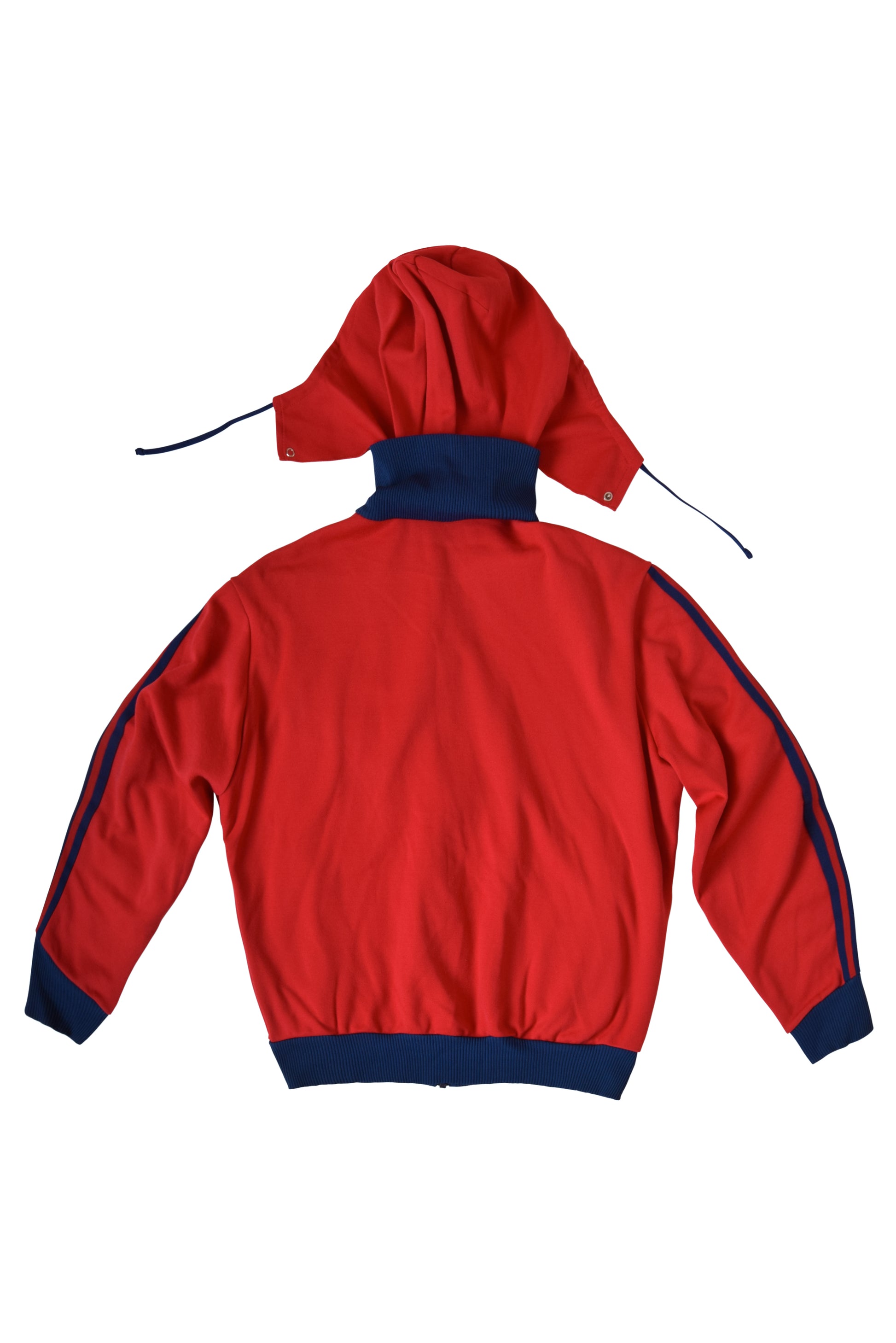 Vintage 70's Adidas Jacket/Track top With Hoodie Red Made in Yugoslavia Size S-M