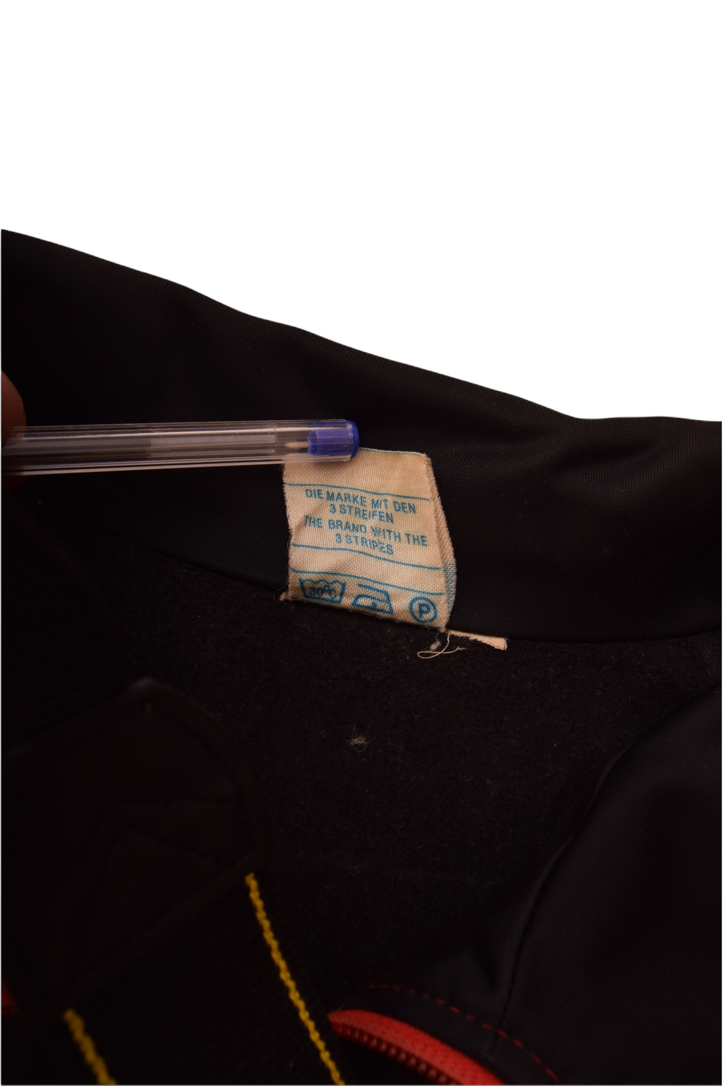 Vintage 70's 80's Adidas Track Top Jacket Size S-M Black Red