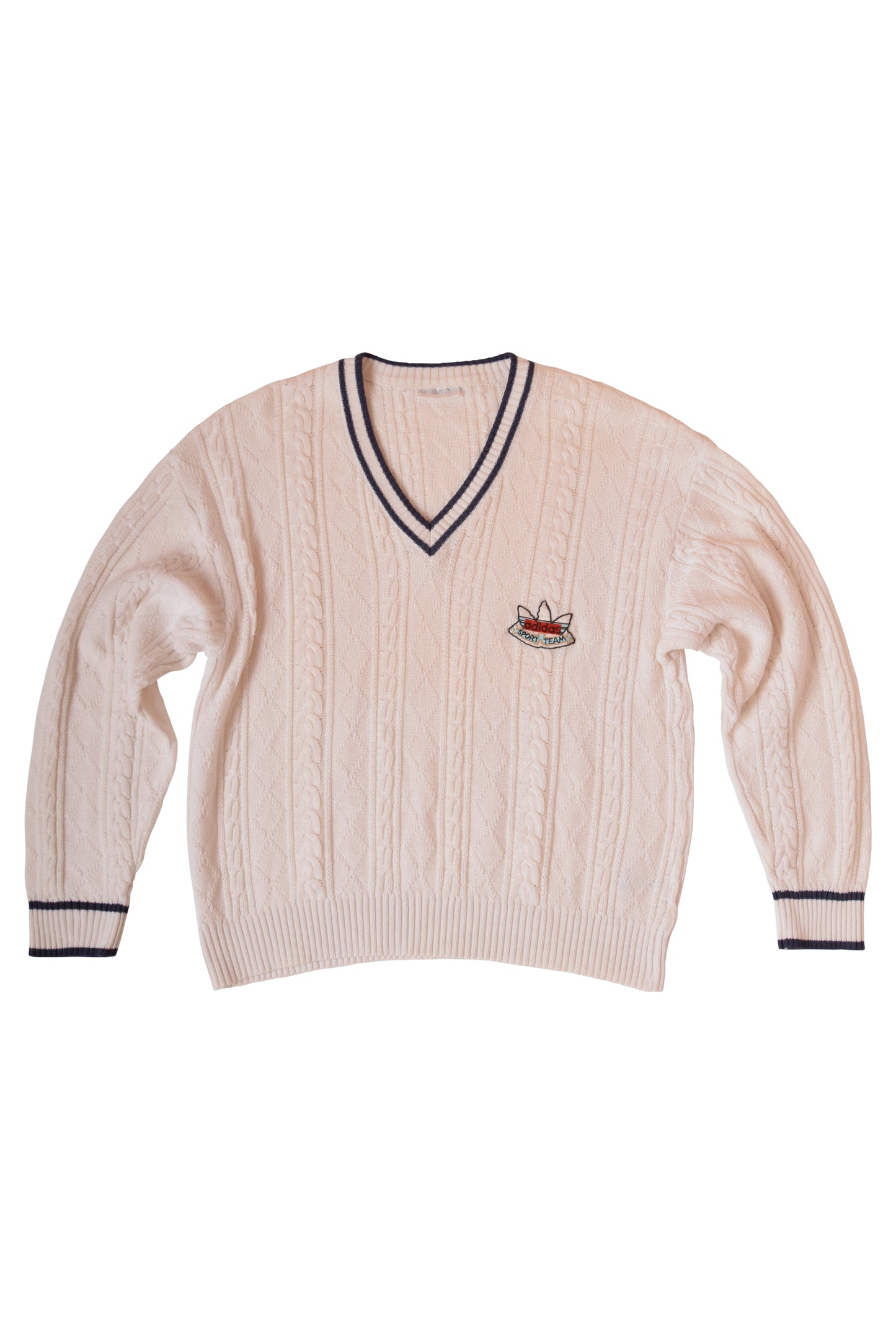 Vintage 80's Tennis Jumper Made in West Germany Size L White