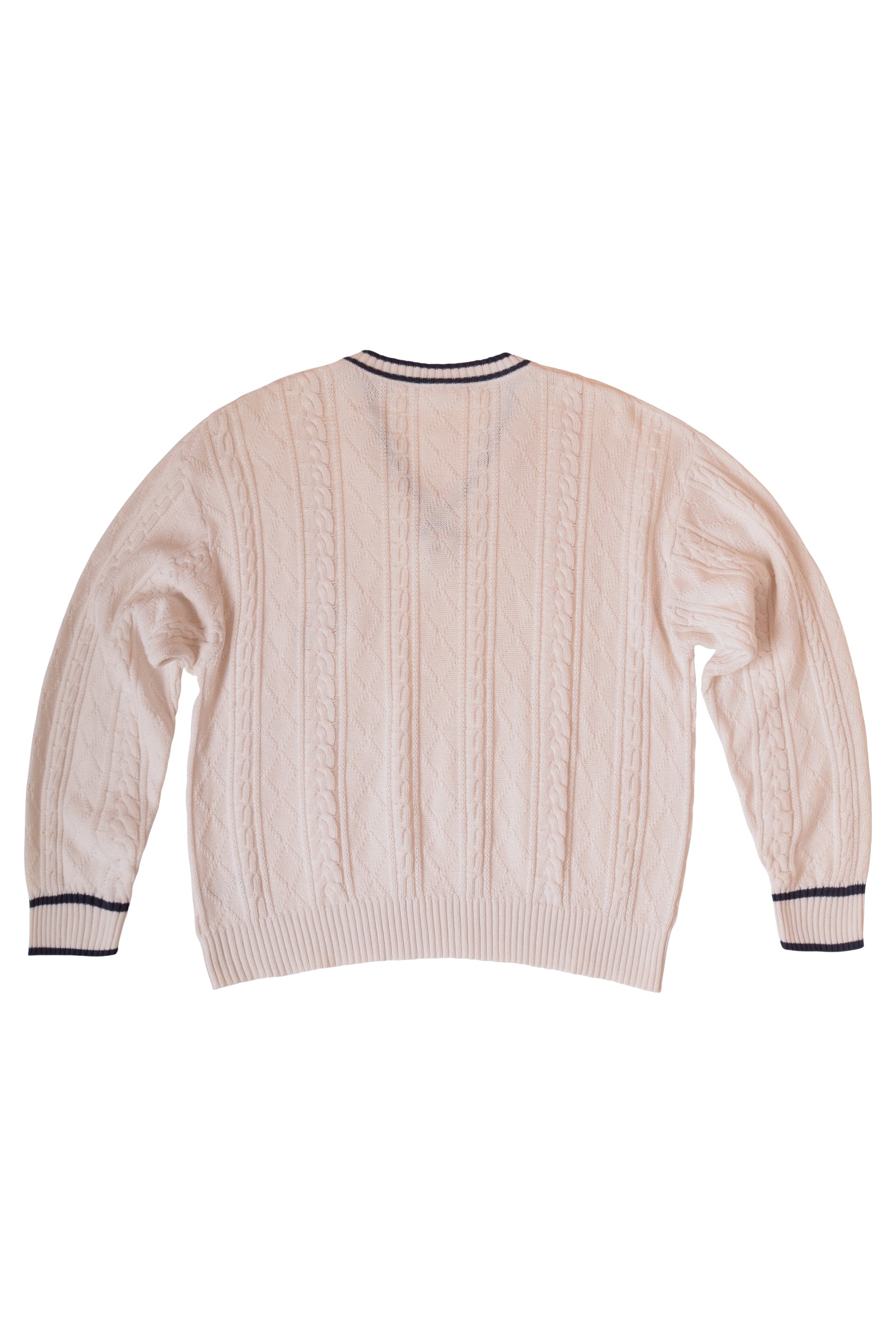 Vintage 80's Tennis Jumper Made in West Germany  Size L White