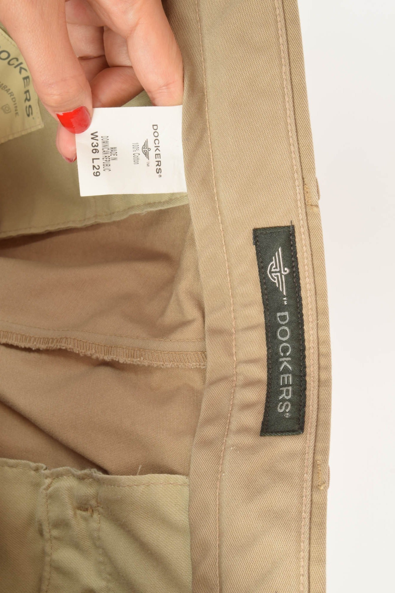 Vintage Dockers Chinos Trousers Brown Beige