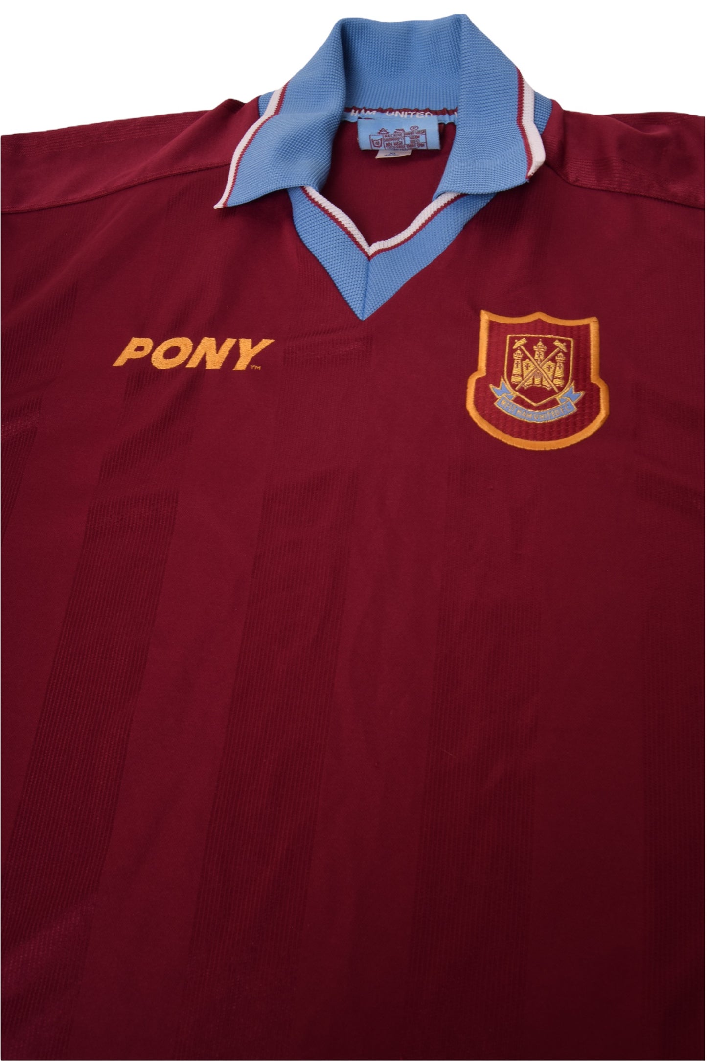 Vintage West Ham United Pony 1998-1999 Home Football Shirt Size XL