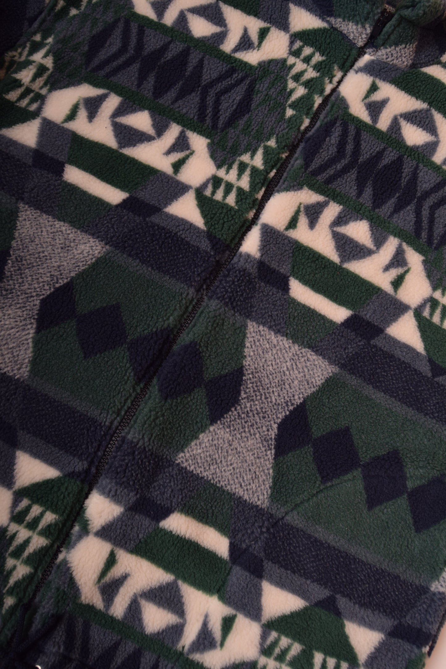 Vintage 90's Fleece with Abstract / Geometric Pattern