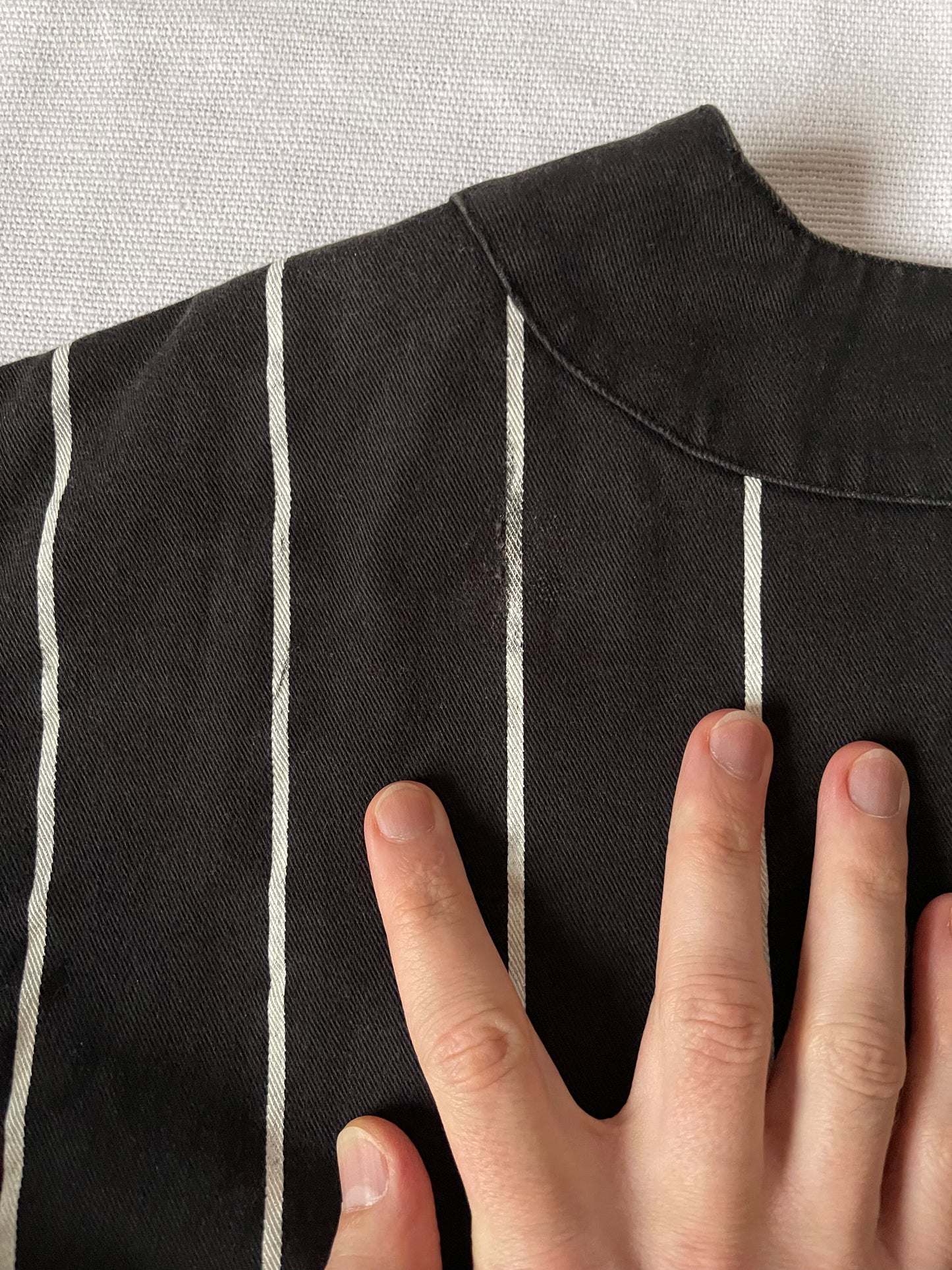 Vintage 90's Adidas Streetball Jersey / Shirt Size XL-XXL Black With White Stripes Heavy Workwear Cotton Basketball