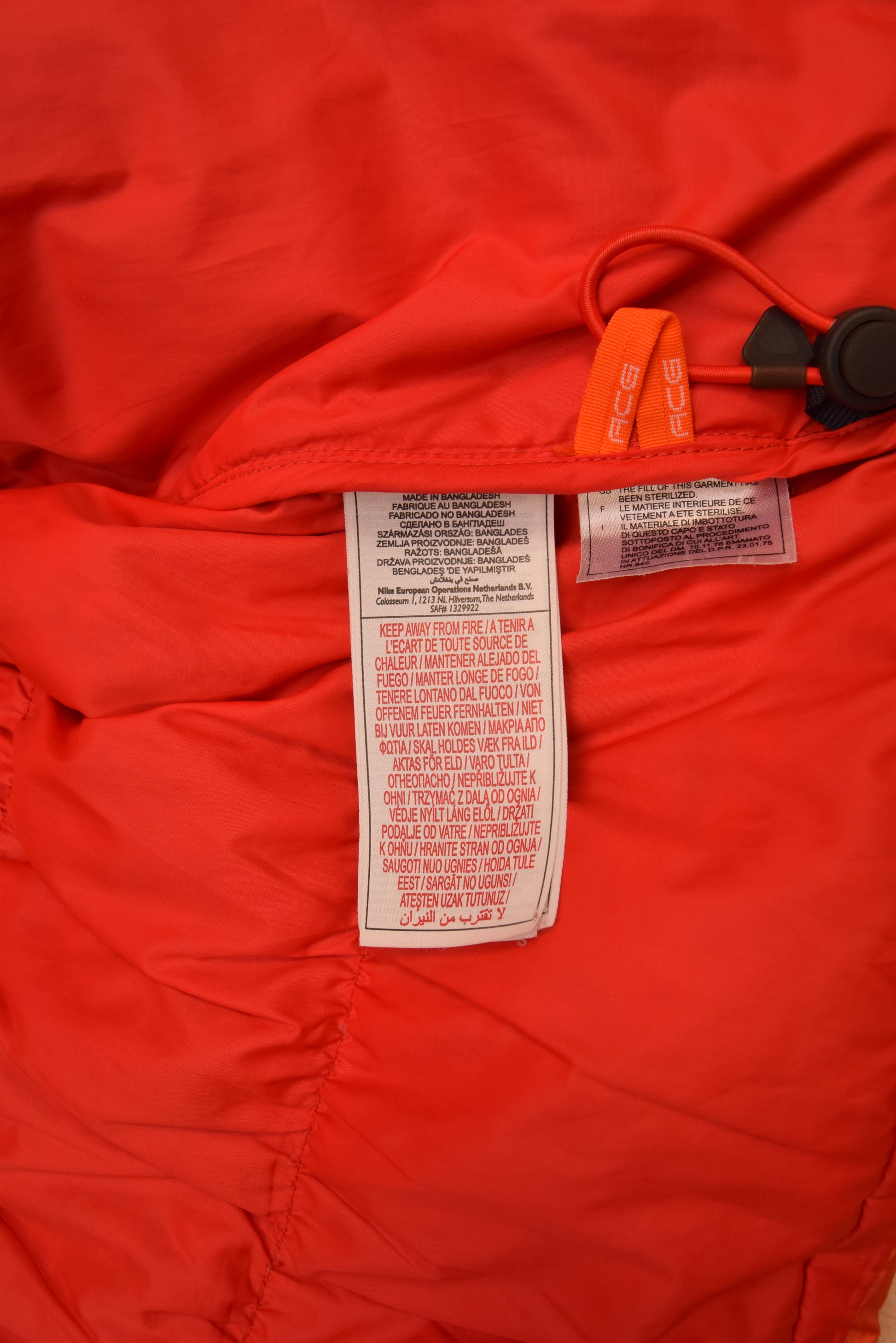 Nike ACG Puffer Jacket Y2K '00s Outer Layer Couche Externe Size M Neonish Yellow Orange Red