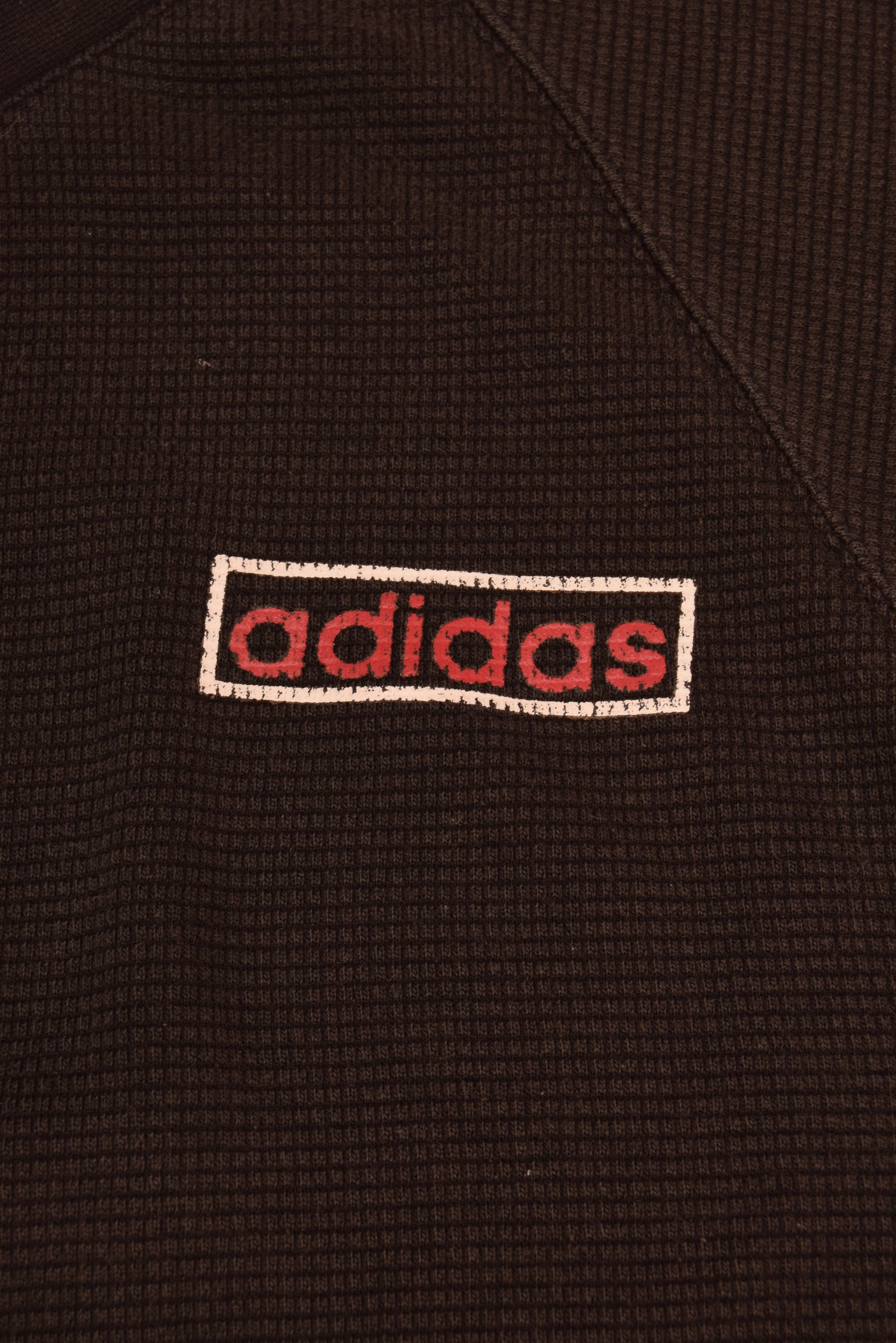 Vintage Adidas Sweatshirt The Brand With The Three Stripes Black Red Size S-M