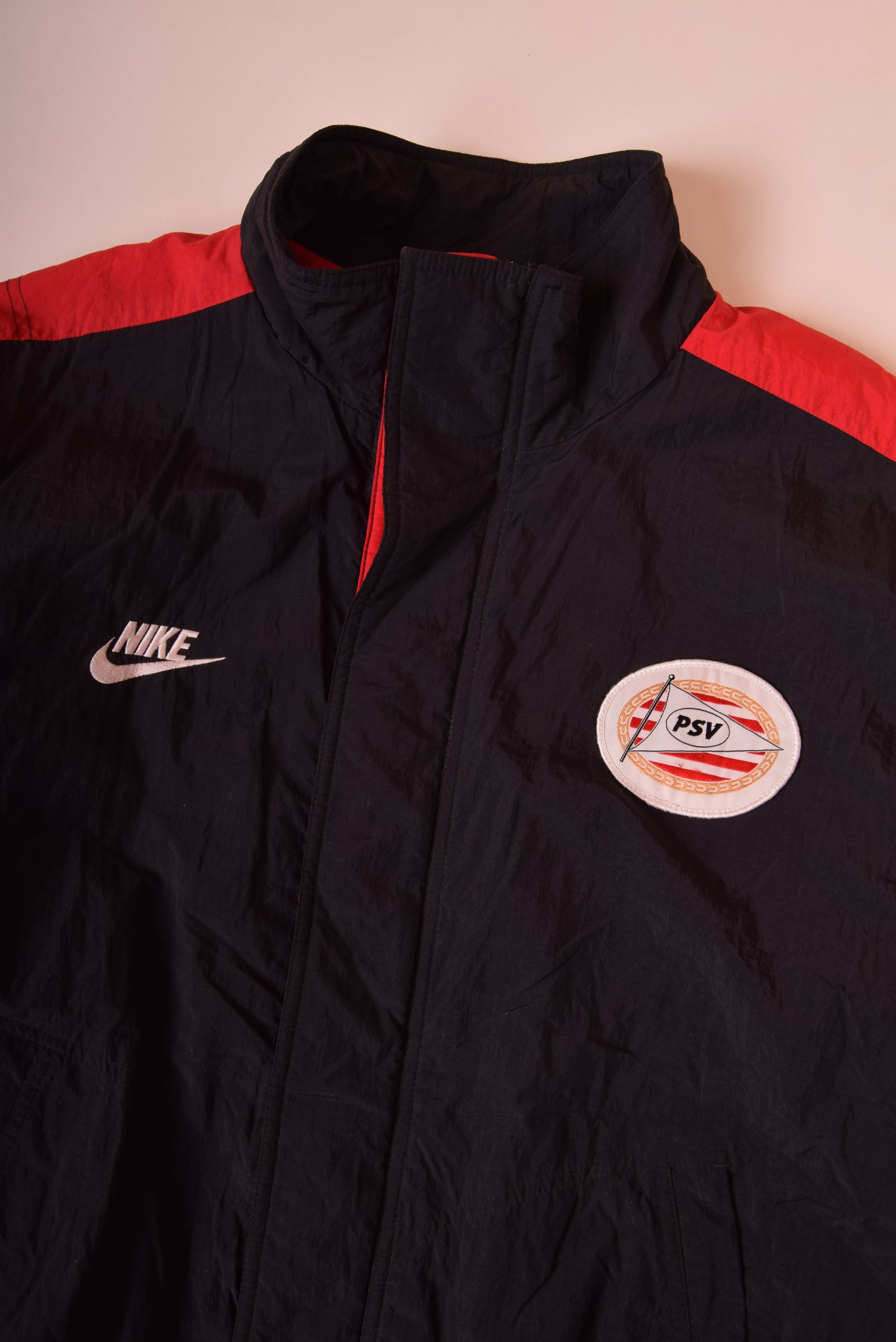 Vintage PSV Eindhoven Nike Premier Jacket / Bomber 1996-1997 Size L Black Red