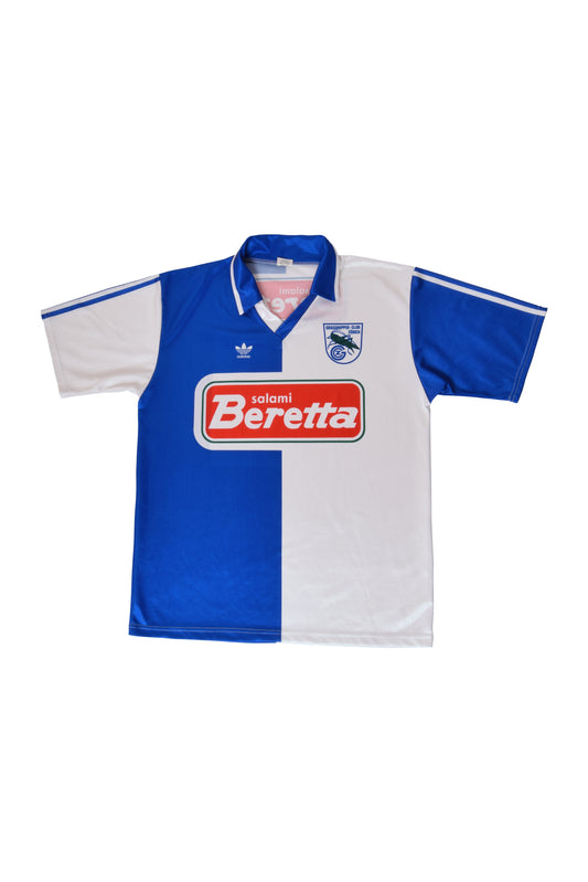 Vintage Grasshopper Club Zurich Adidas 1992-1994 1996 Home Football Shirt White Blue Beretta Size L Made in Switzerland