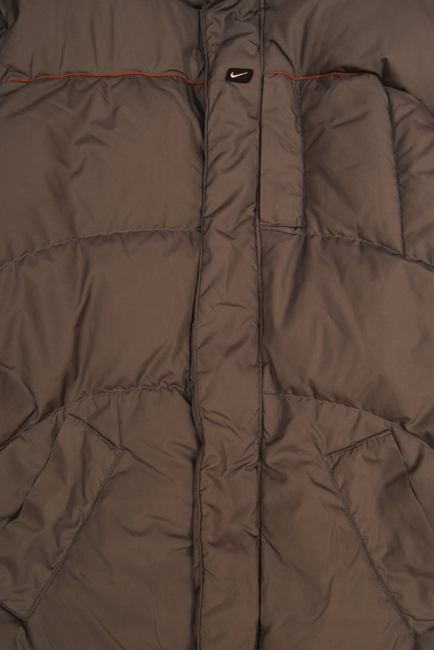 Nike Y2K '00's Puffer Thick Jacket Athletic Product Grey Size M Grey Duck Down Feathers