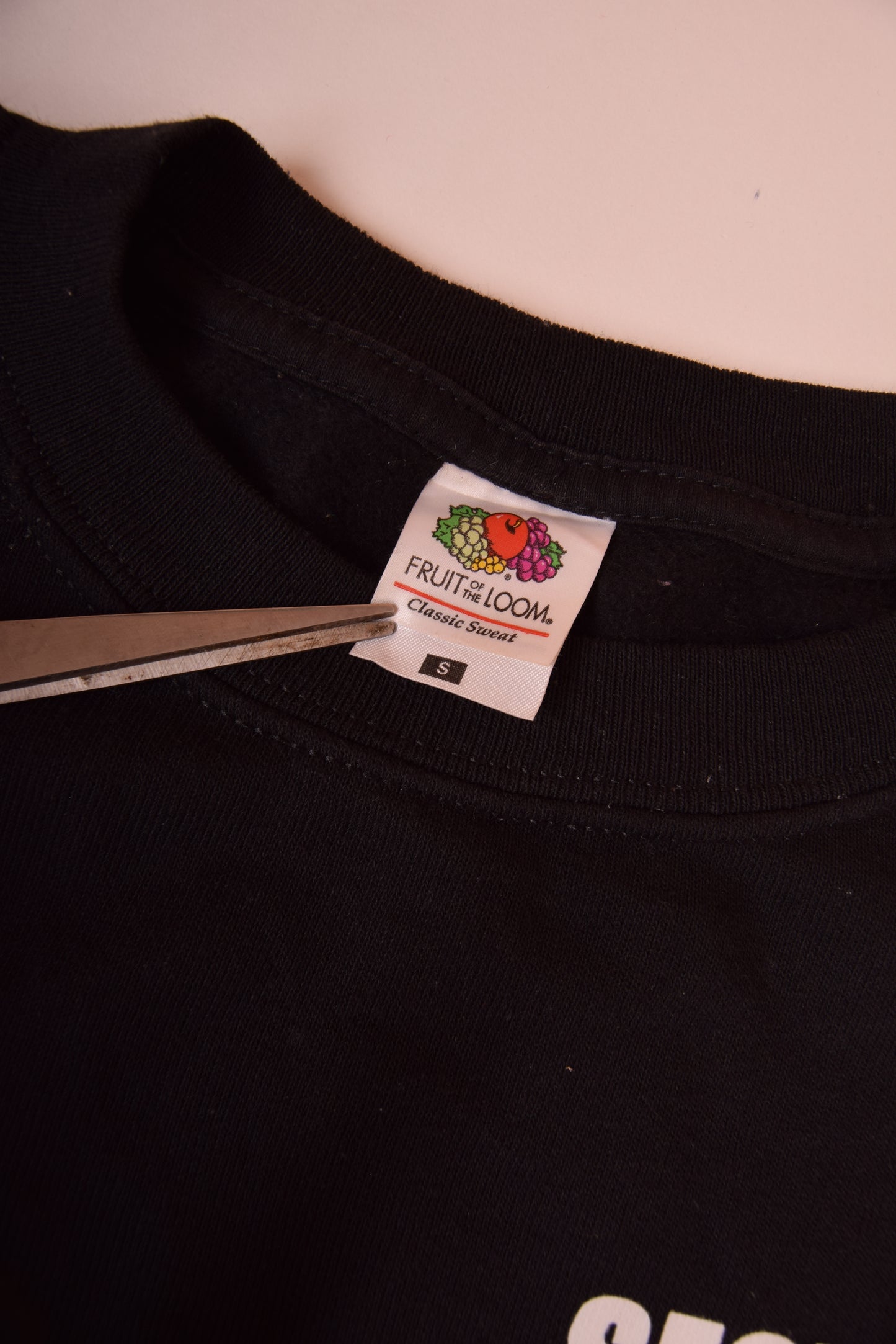 Fruit of the Loom Security Sweatshirt Black Size S Cotton