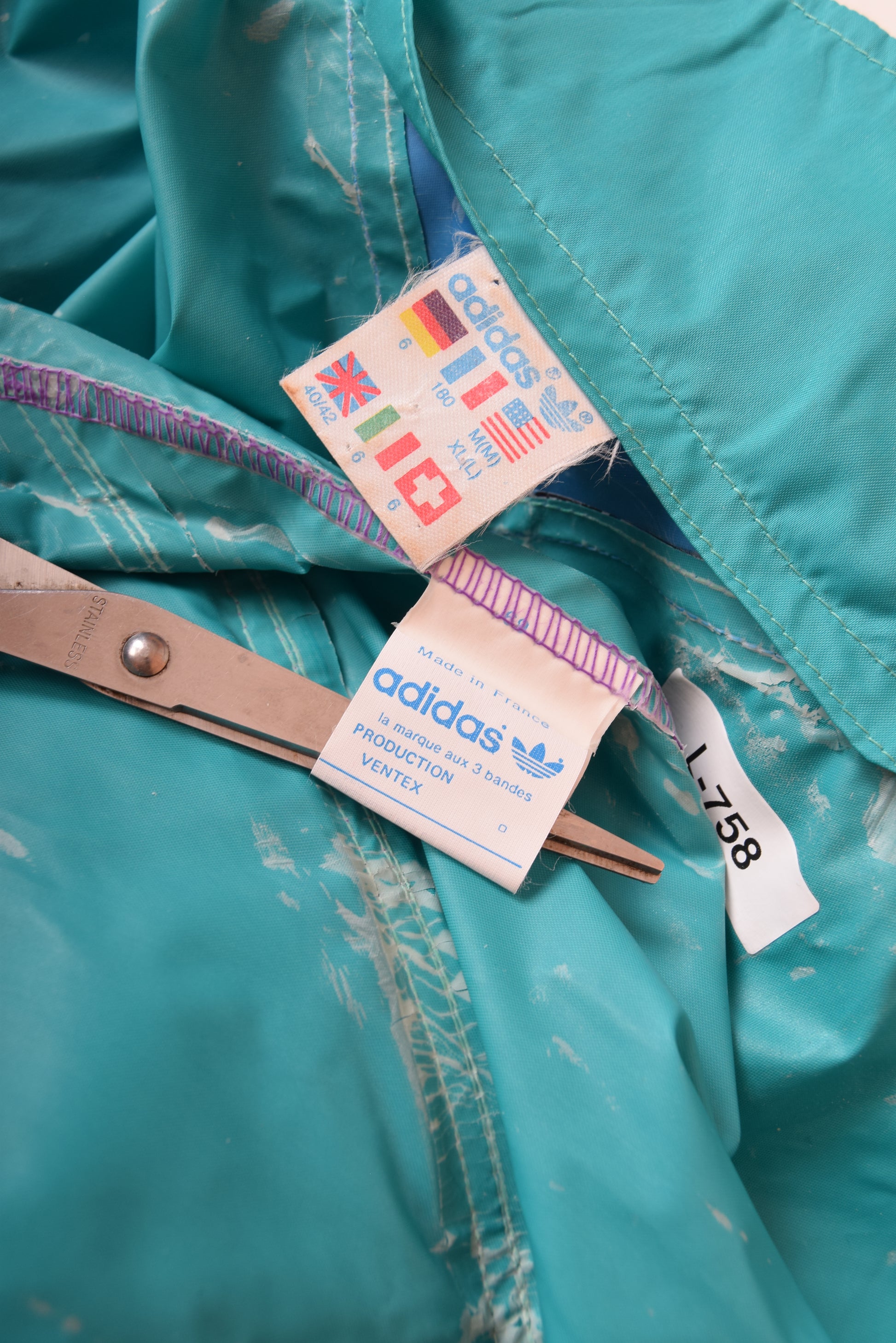 Vintage Adidas Rainies Windbreaker 80's Made in France Size M-L