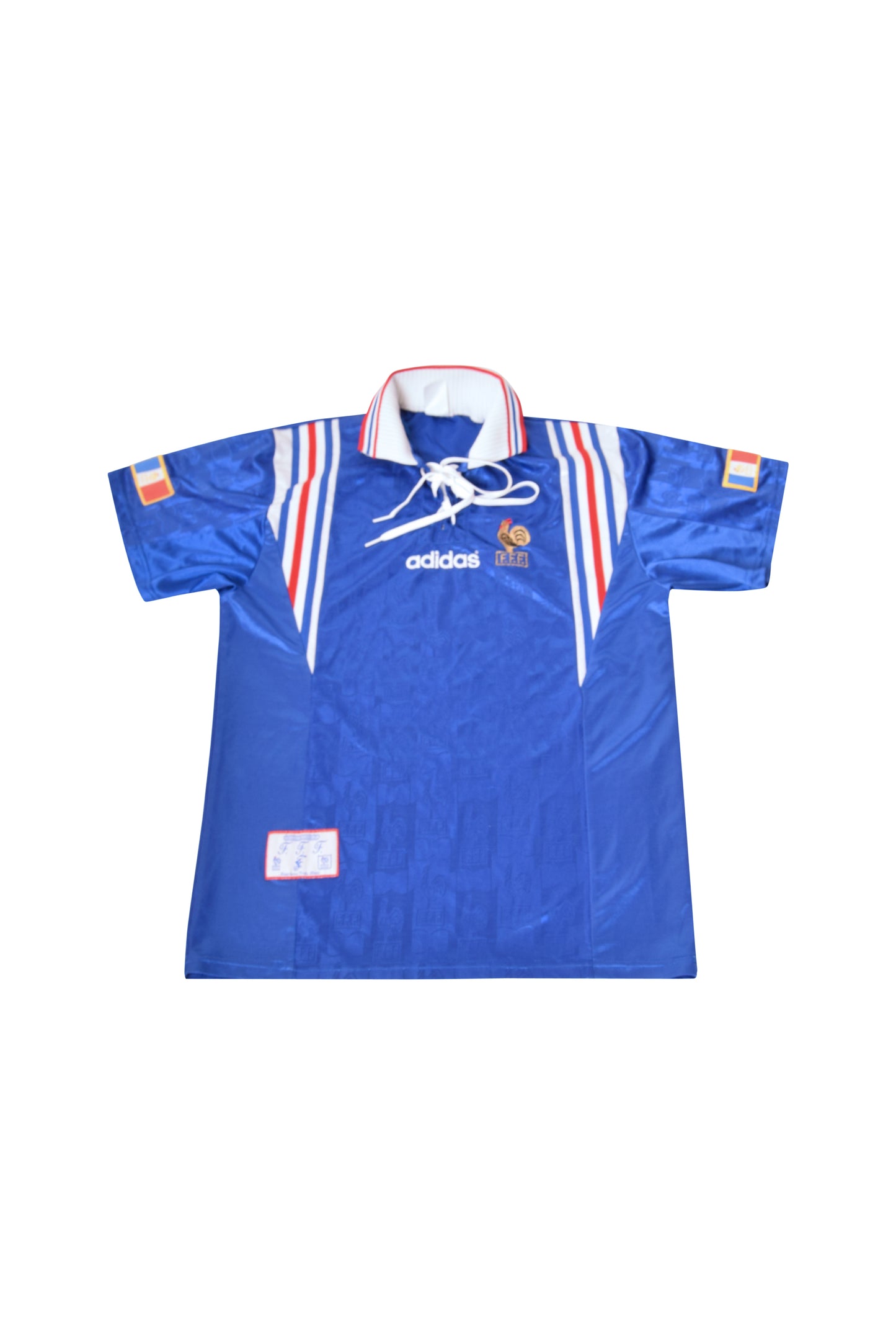 Vintage France Adidas Football Shirt Home '96-'97 Blue Size M