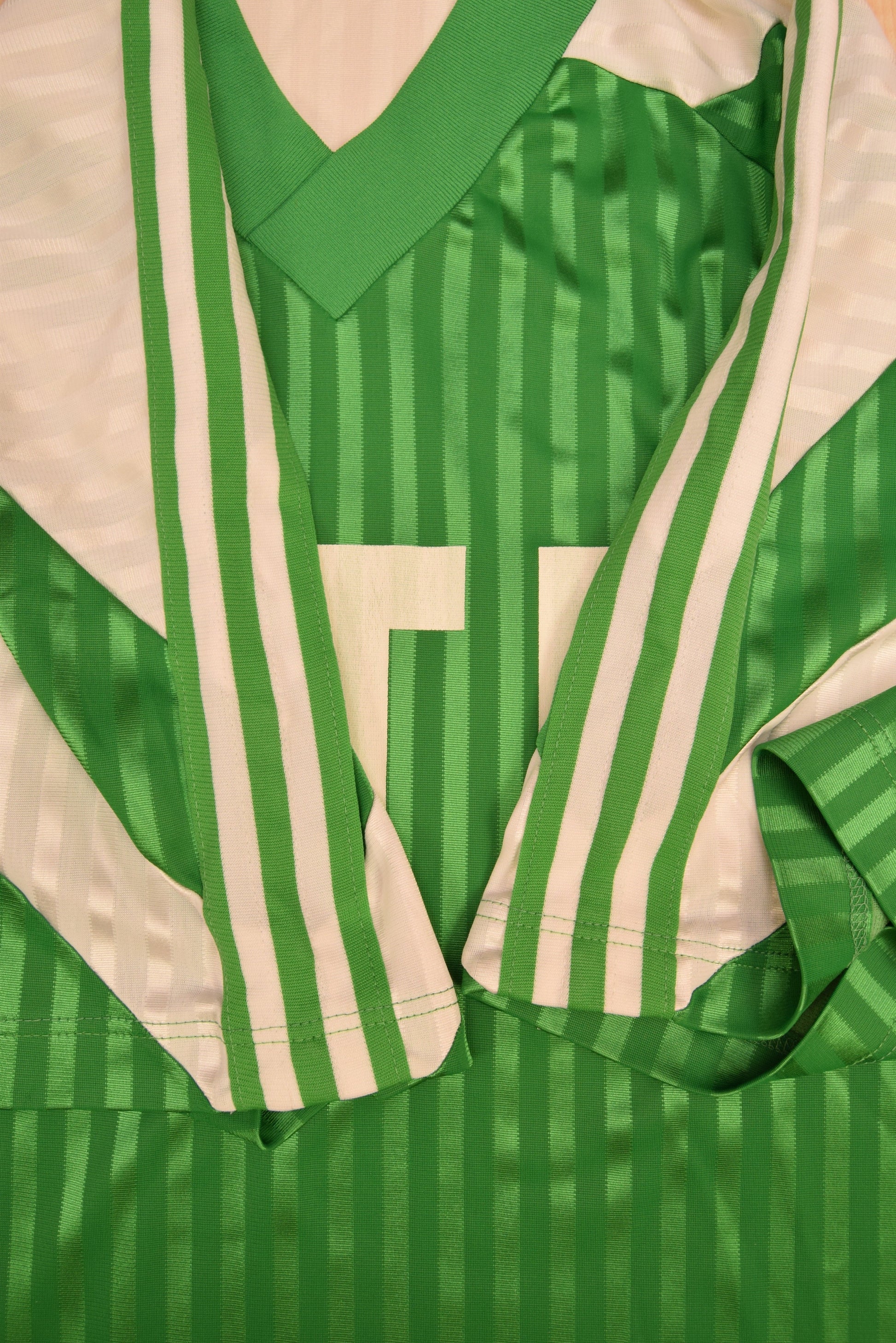 ASSE AS Saint-Étienne Lubomir Moravčík Adidas Football Shirt 10 RTL Demi Finale de Coupe de France Green White Size XL Made in France